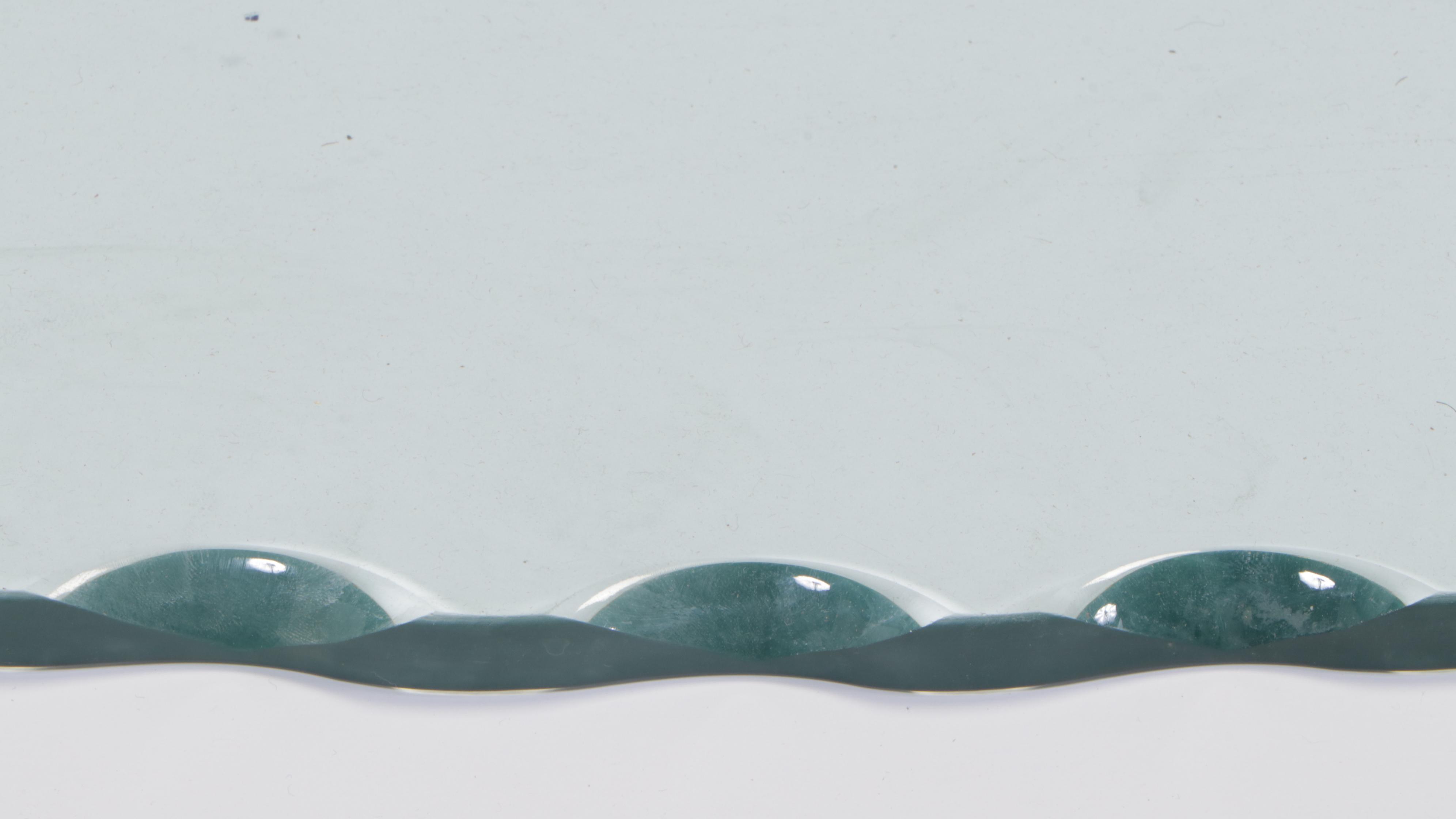 54" Dia. Glass Tabletop Panel with Scalloped Edges