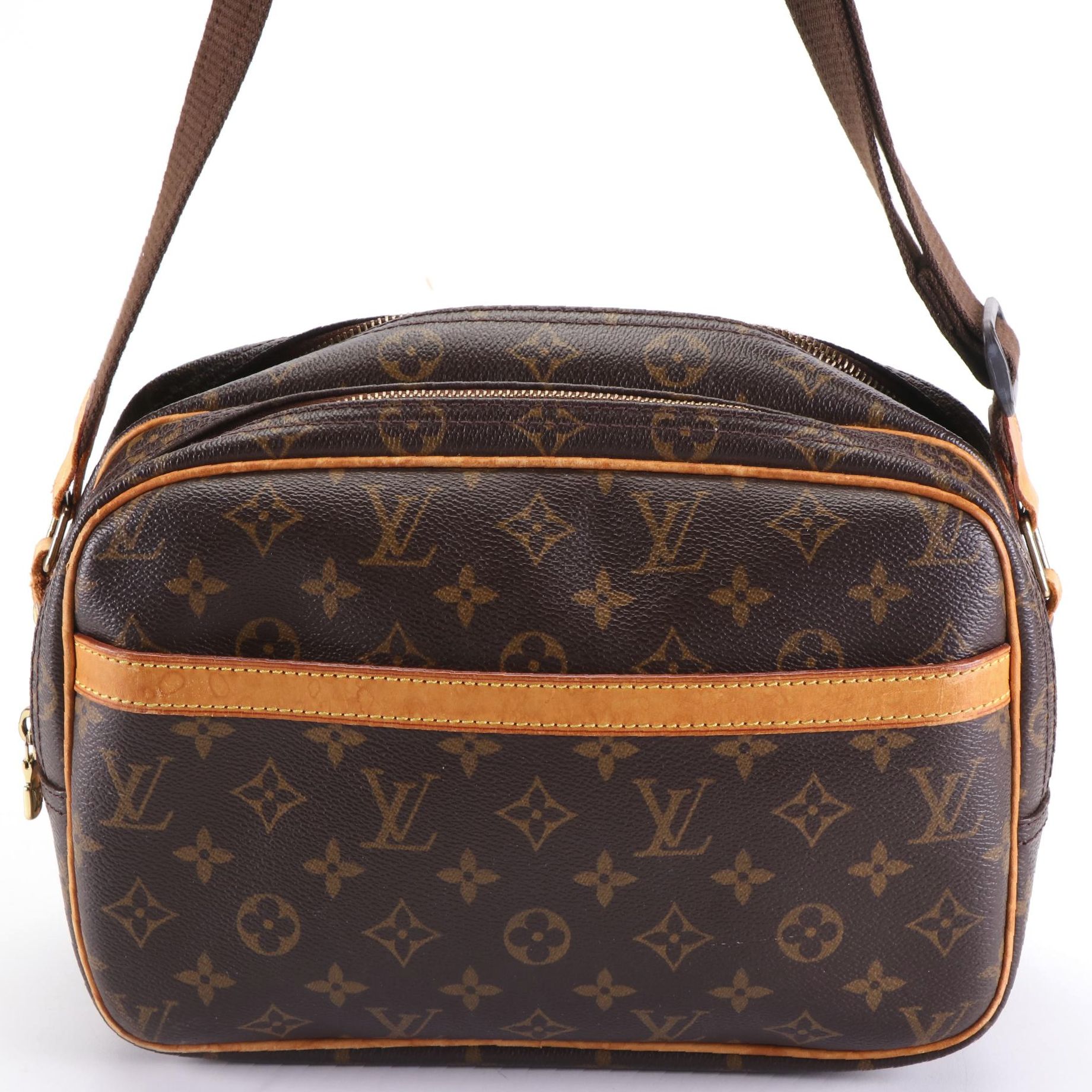 Louis Vuitton Reporter PM Bag in Monogram Canvas and Vachetta Leather