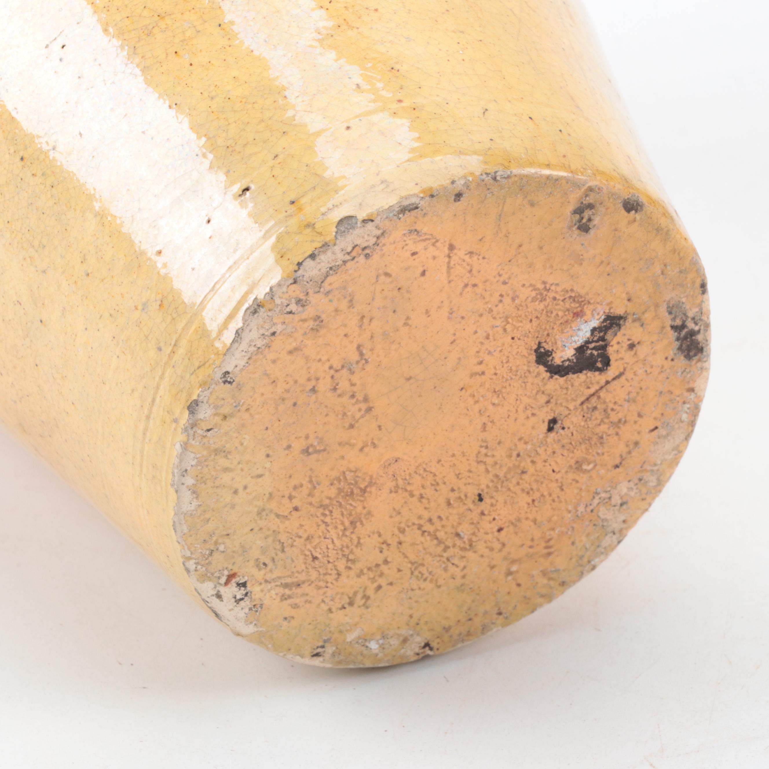 American Art Pottery Redware Jars with Manganese Decoration, 19th Century