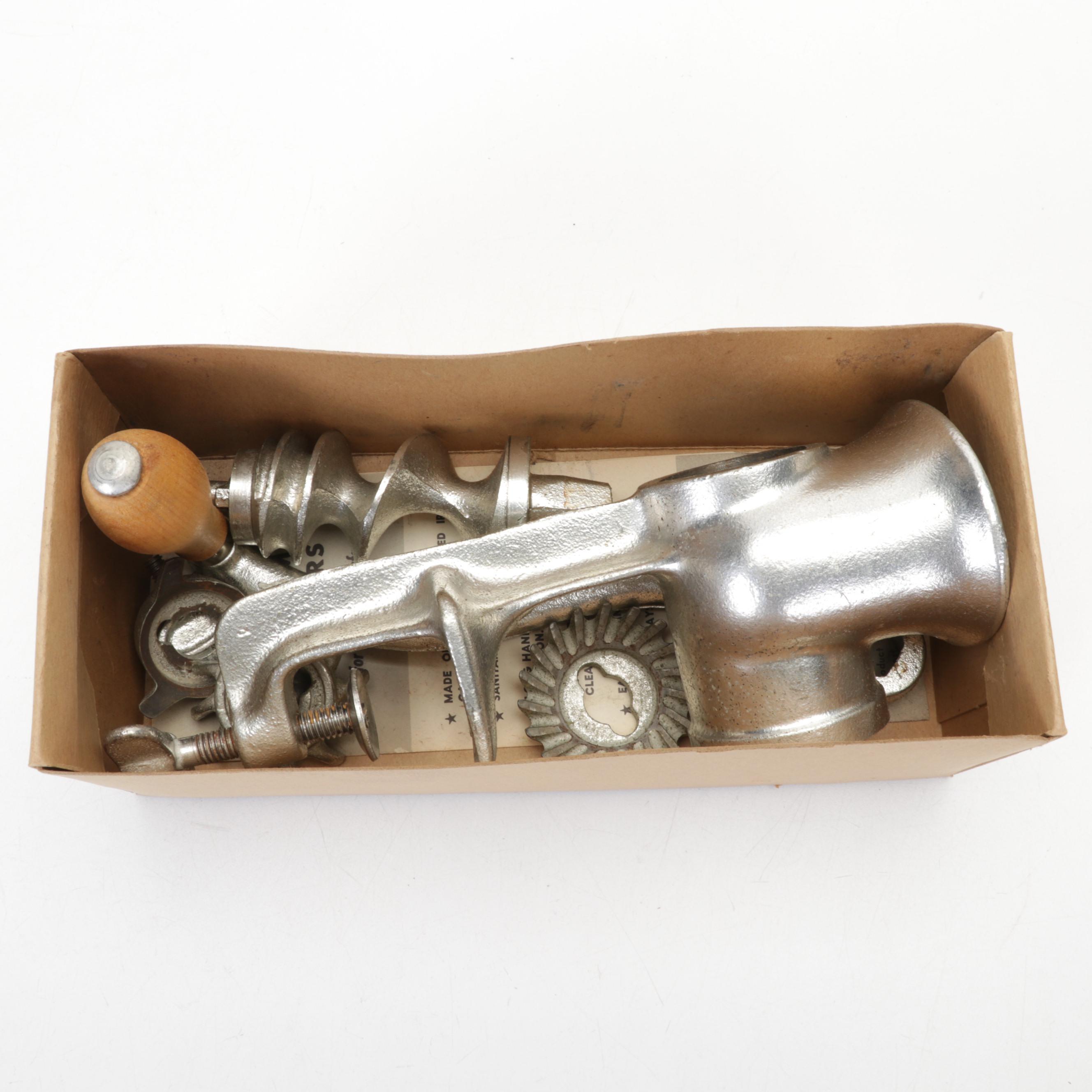 Vinegar, Oil, and Spice Rack with Food & Meat Chopper, Glass Tumblers, & More