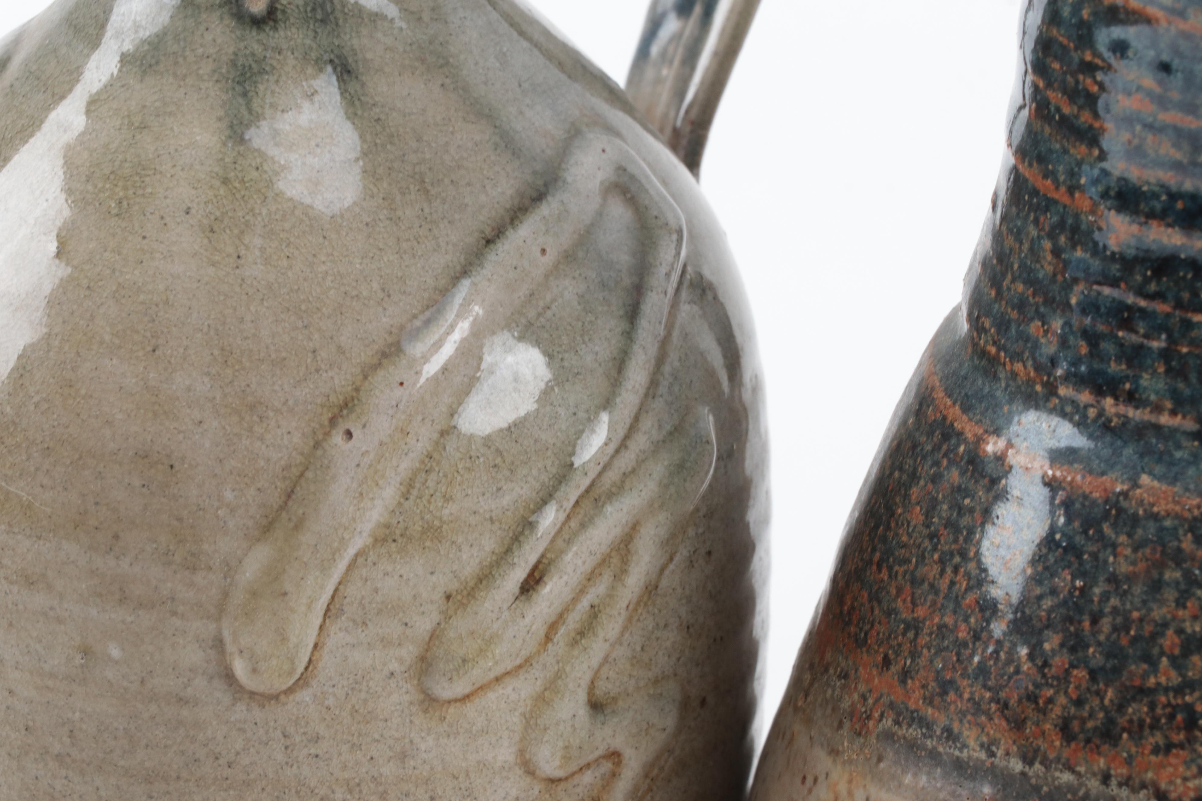 Art Pottery Glazed Stoneware Pitcher and Ewer