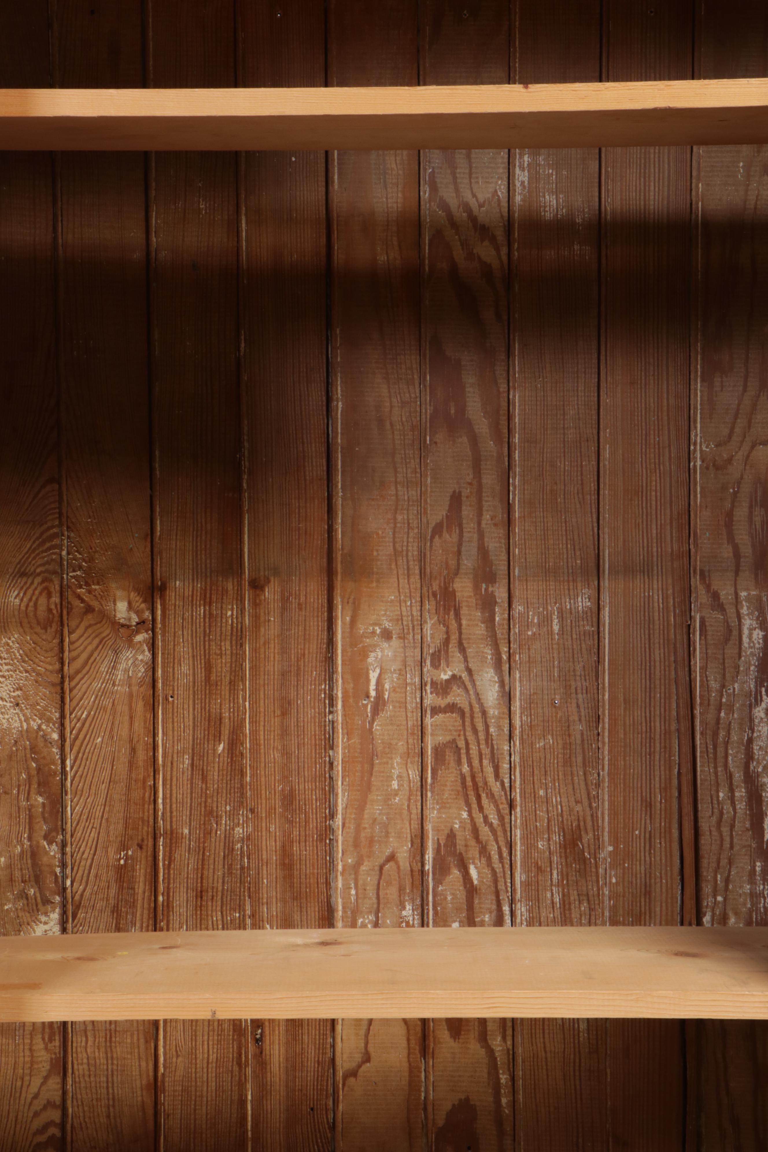 Victorian Pine Flat-Wall Cupboard, Late 19th Century