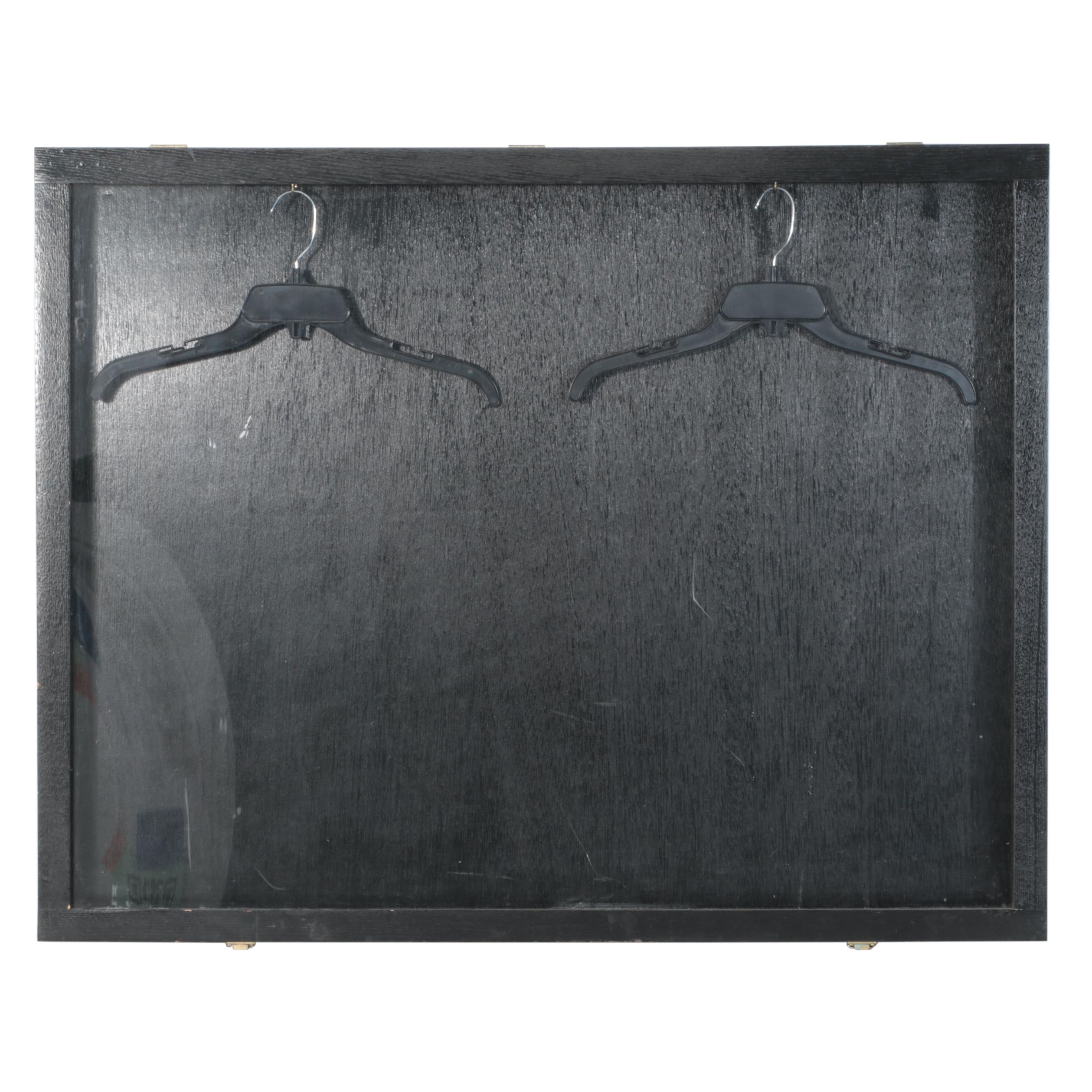 Pennzoni Large Wood Display Lockbox With Clothing Hangers