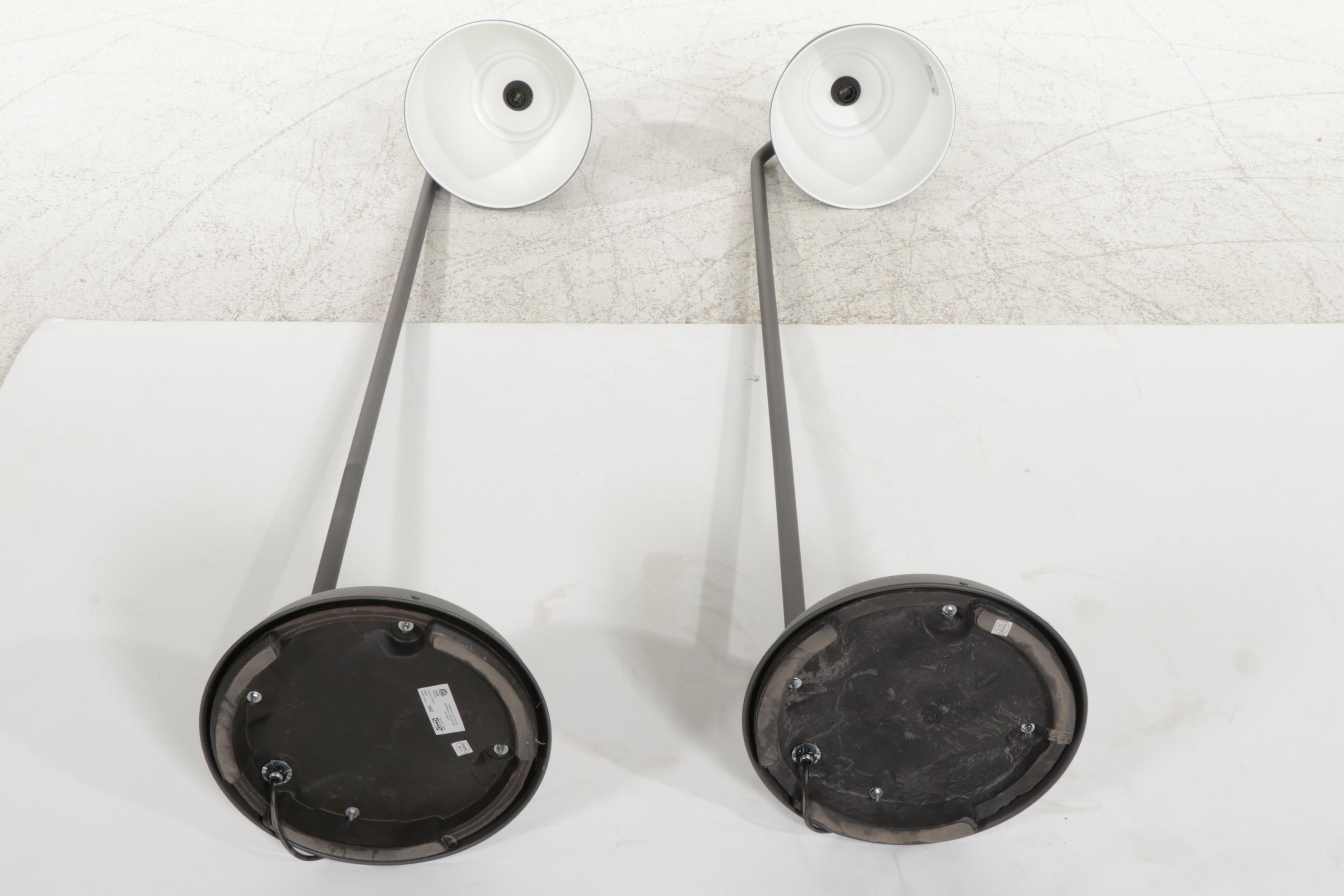 Pair of Contemporary IKEA Hektar Floor Lamps