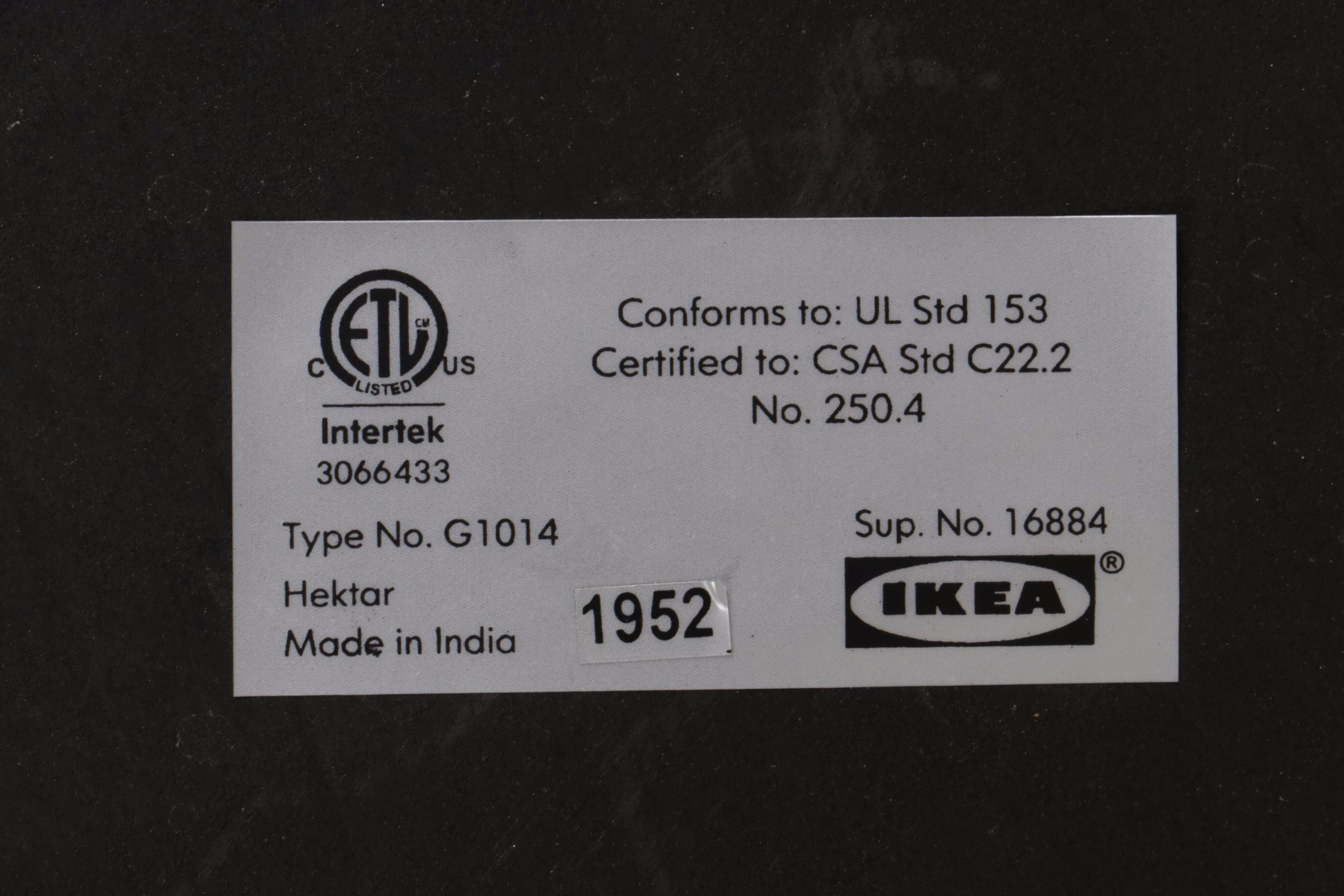 Pair of Contemporary IKEA Hektar Floor Lamps