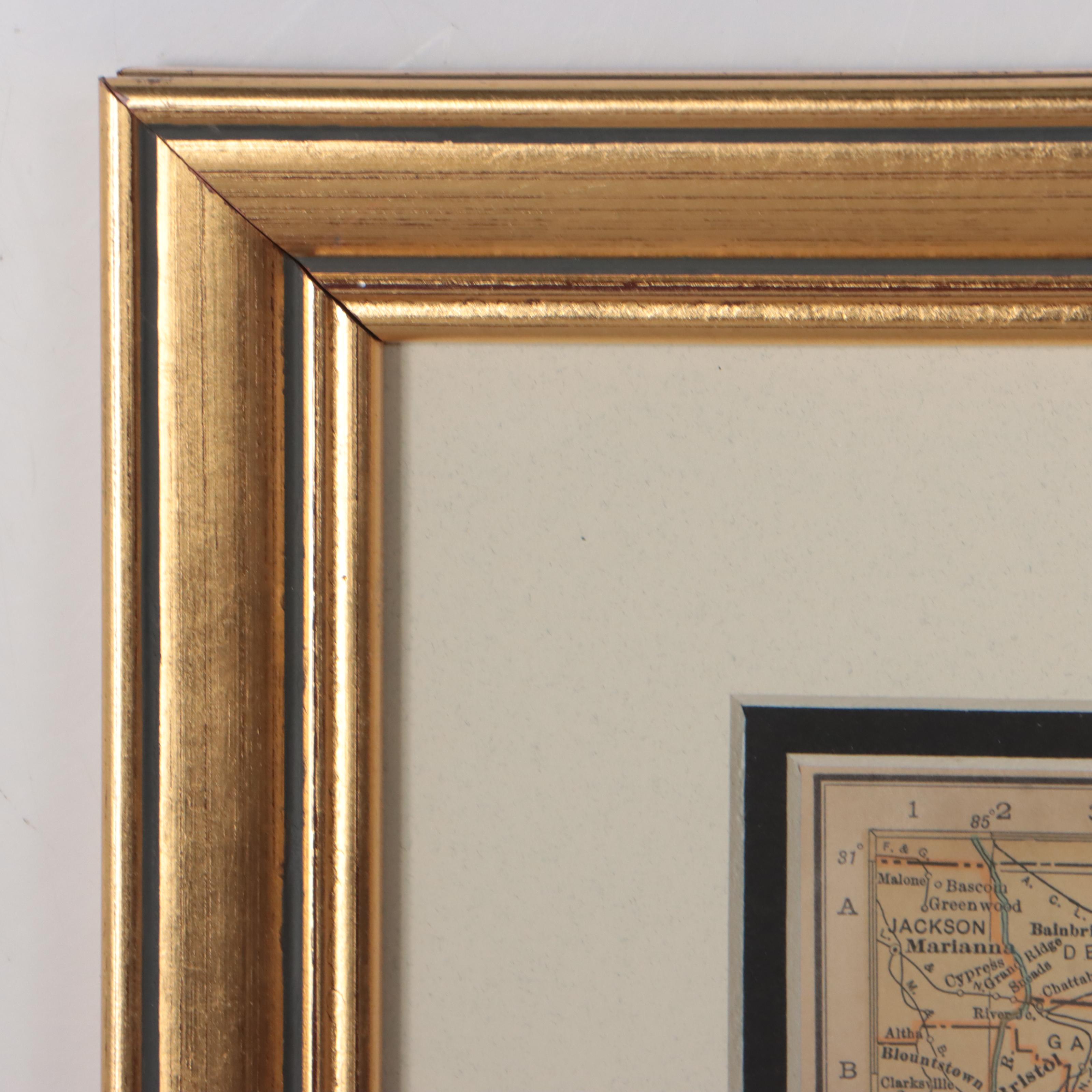 Rand, McNally & Co. Wax Engraving Map of Florida, Circa 1898