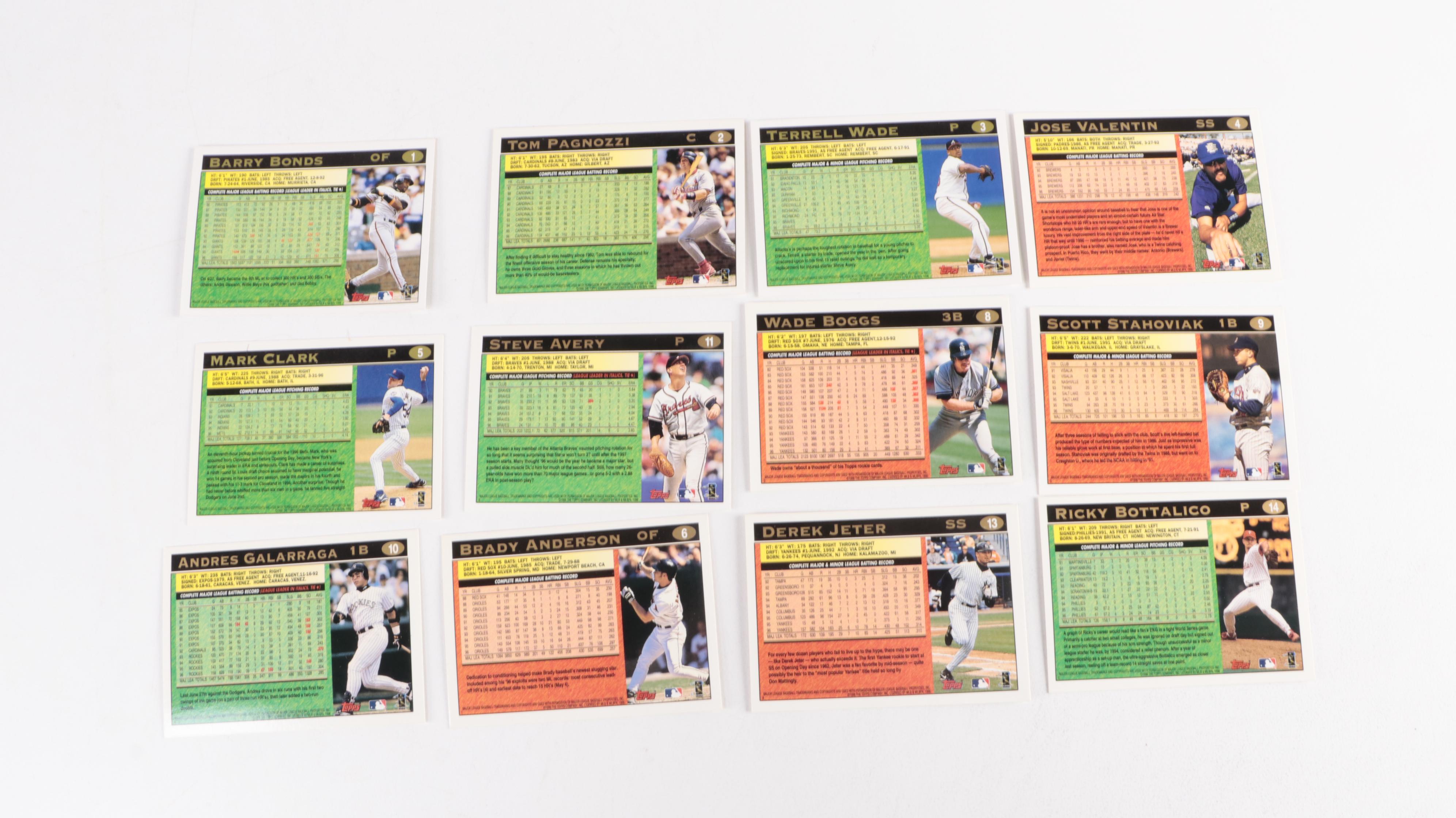 Topps Baseball Card Sealed, Unsealed Sets With Jeter, Aaron, Ryan, More, 1990s
