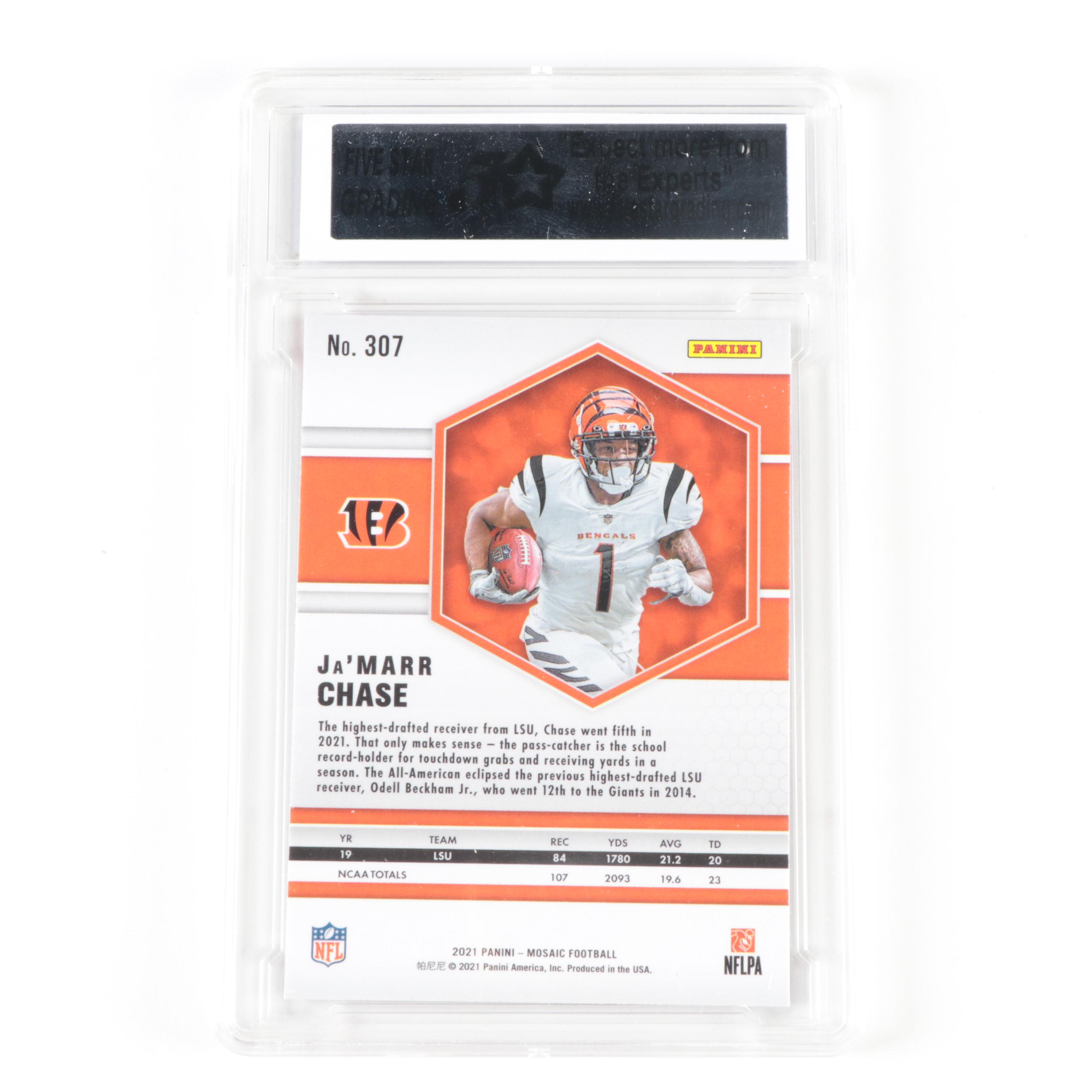 2021 Panini, Other Slabbed Football Cards With Rookie Chase, Burrow, McPherson