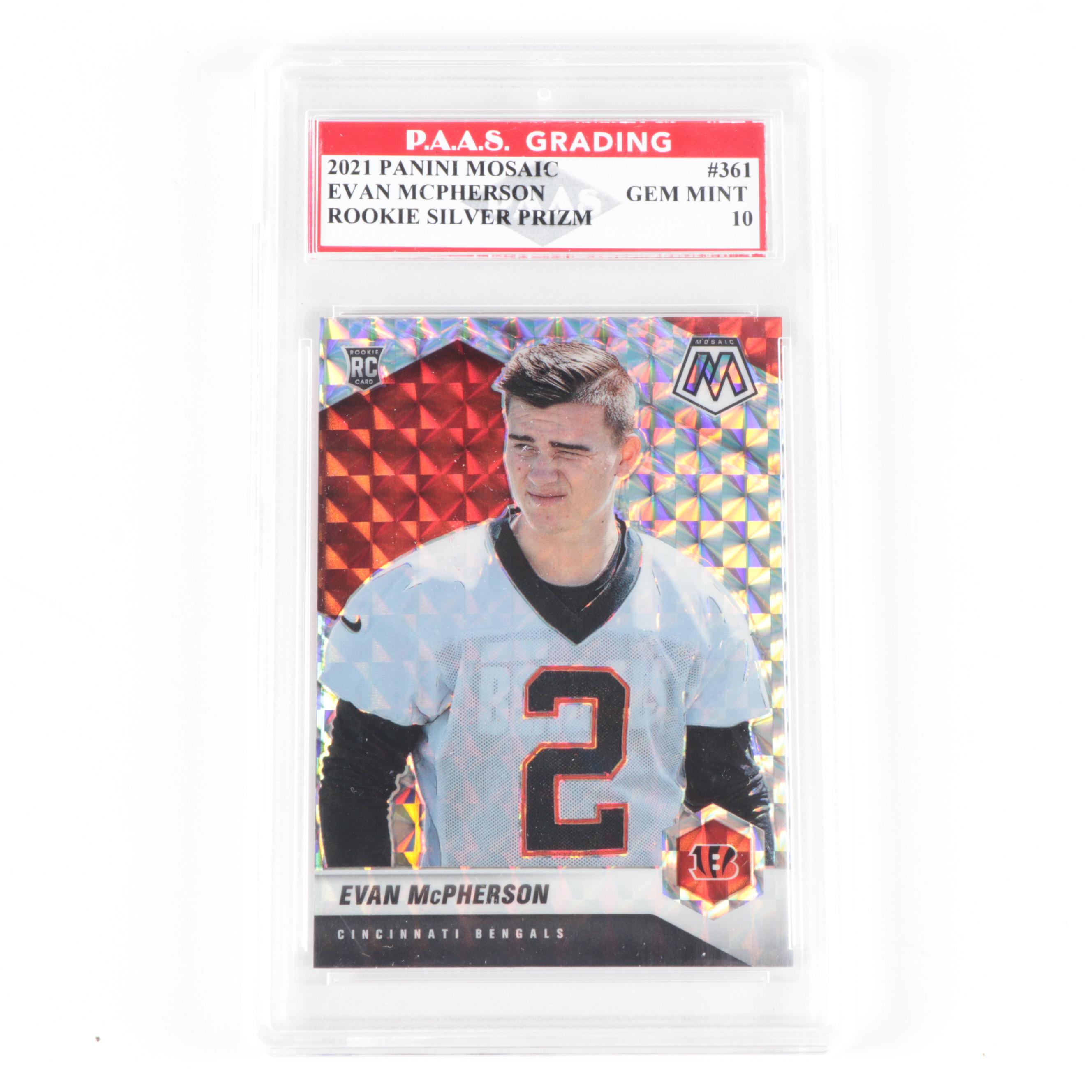 2021 Panini, Other Slabbed Football Cards With Rookie Chase, Burrow, McPherson