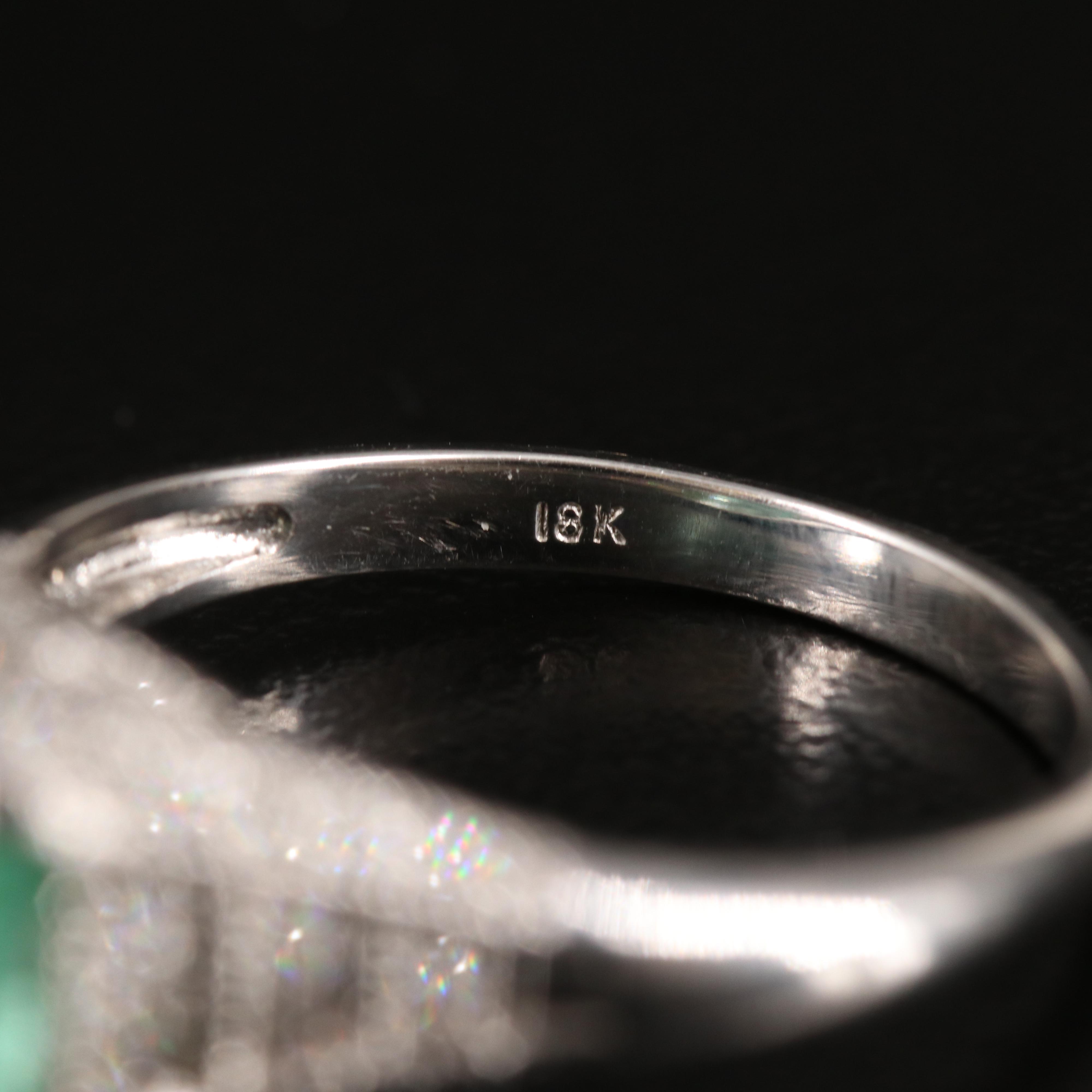 18K 3.09 CT Emerald and Diamond Ring
