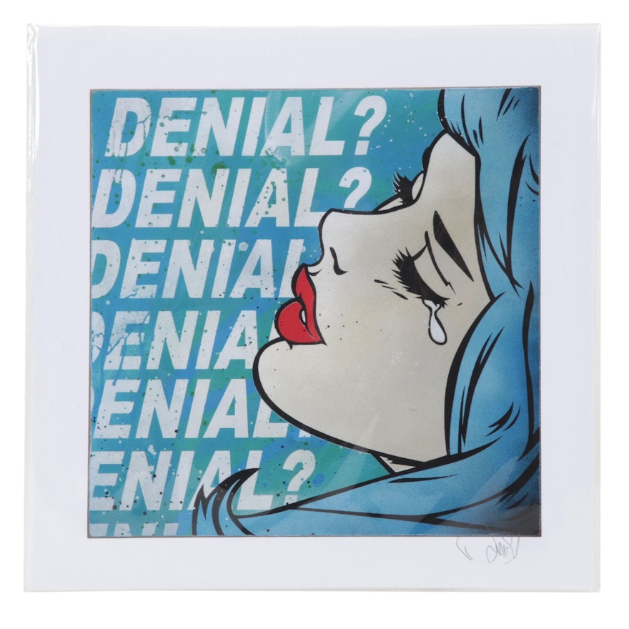 Denial Pop Art Giclée "Denial Denial Denial," 21st Century