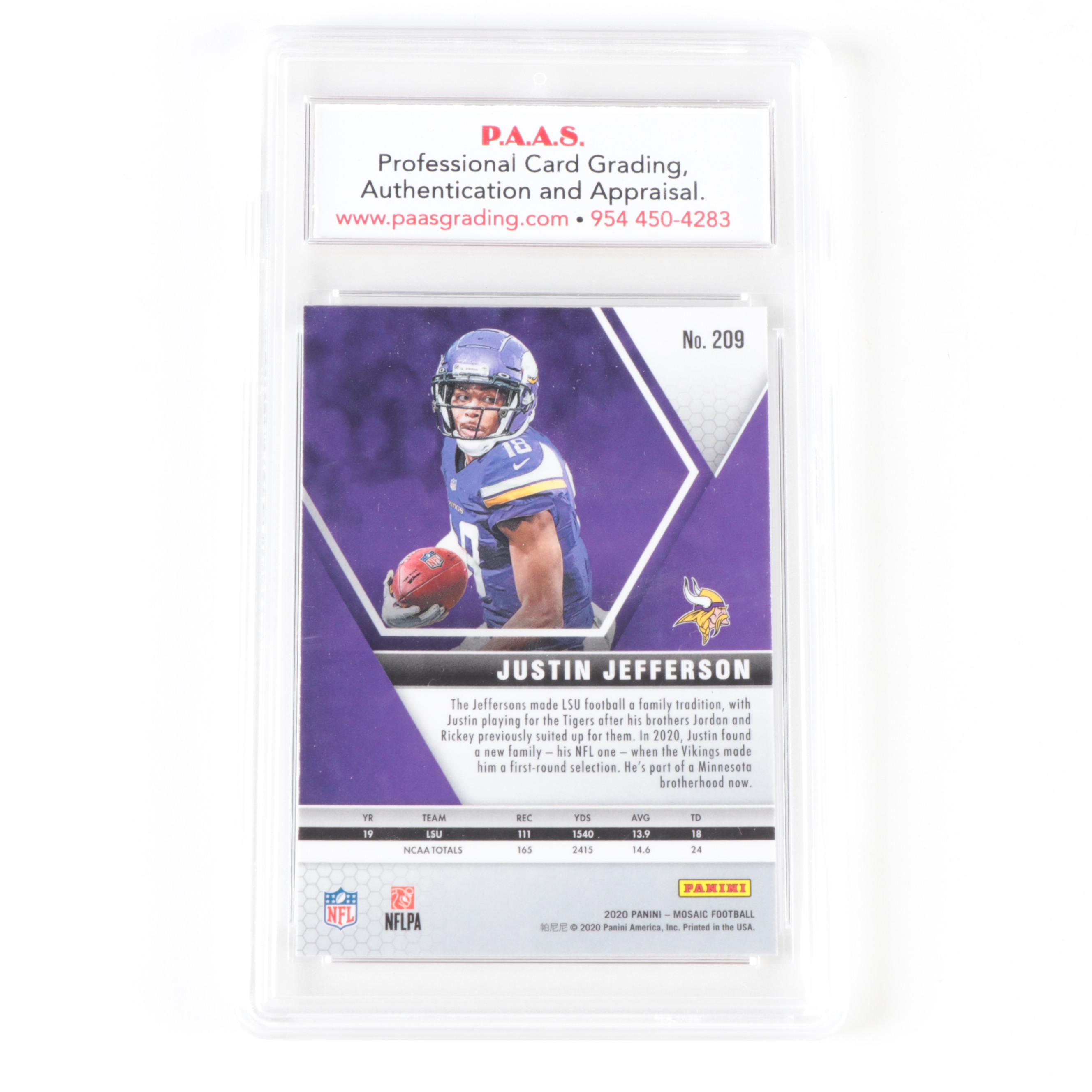 Panini Slabbed Football Rookie Cards With Burrow, Chase, Jefferson, 2020–2021