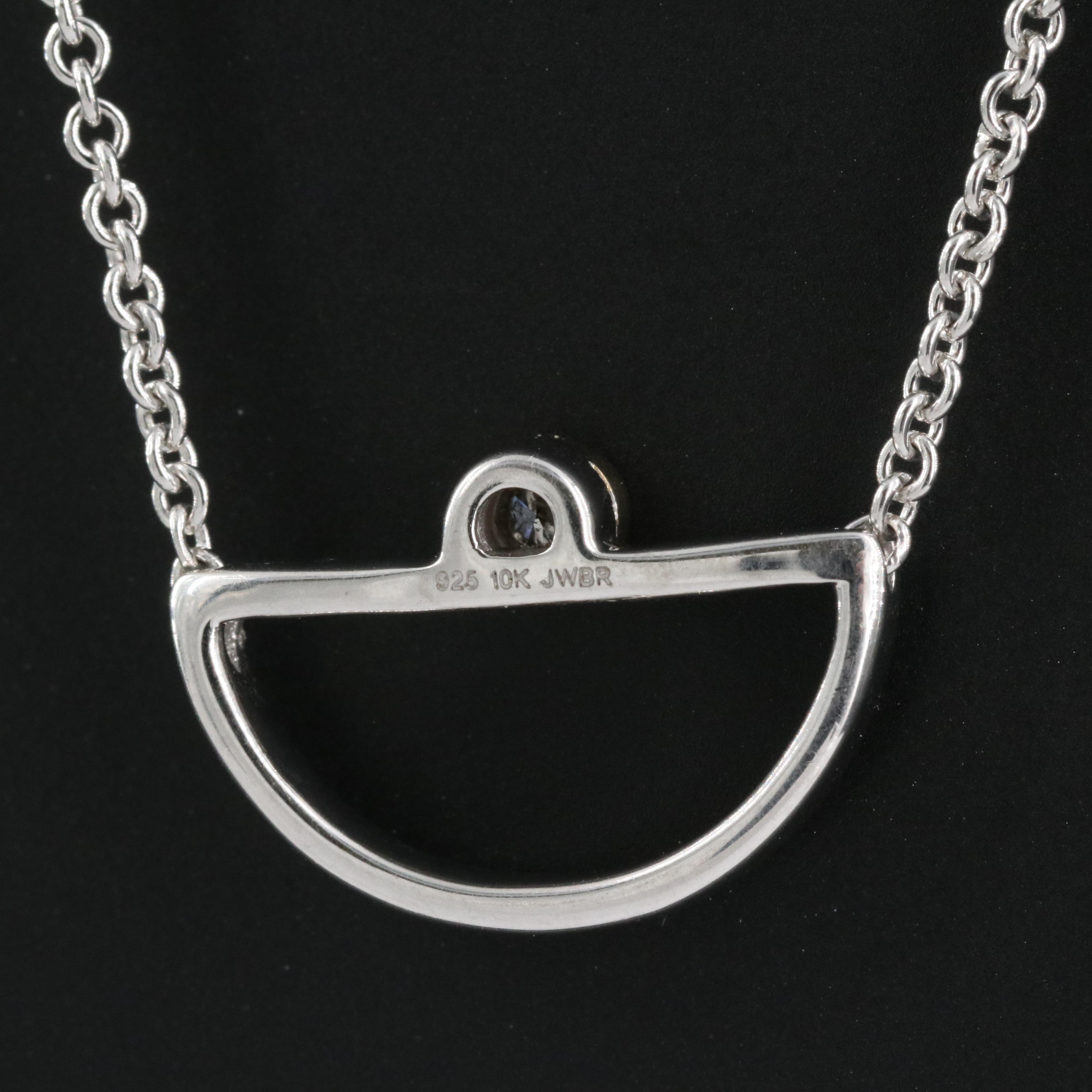 Sterling Diamond Necklace with 10K Accents