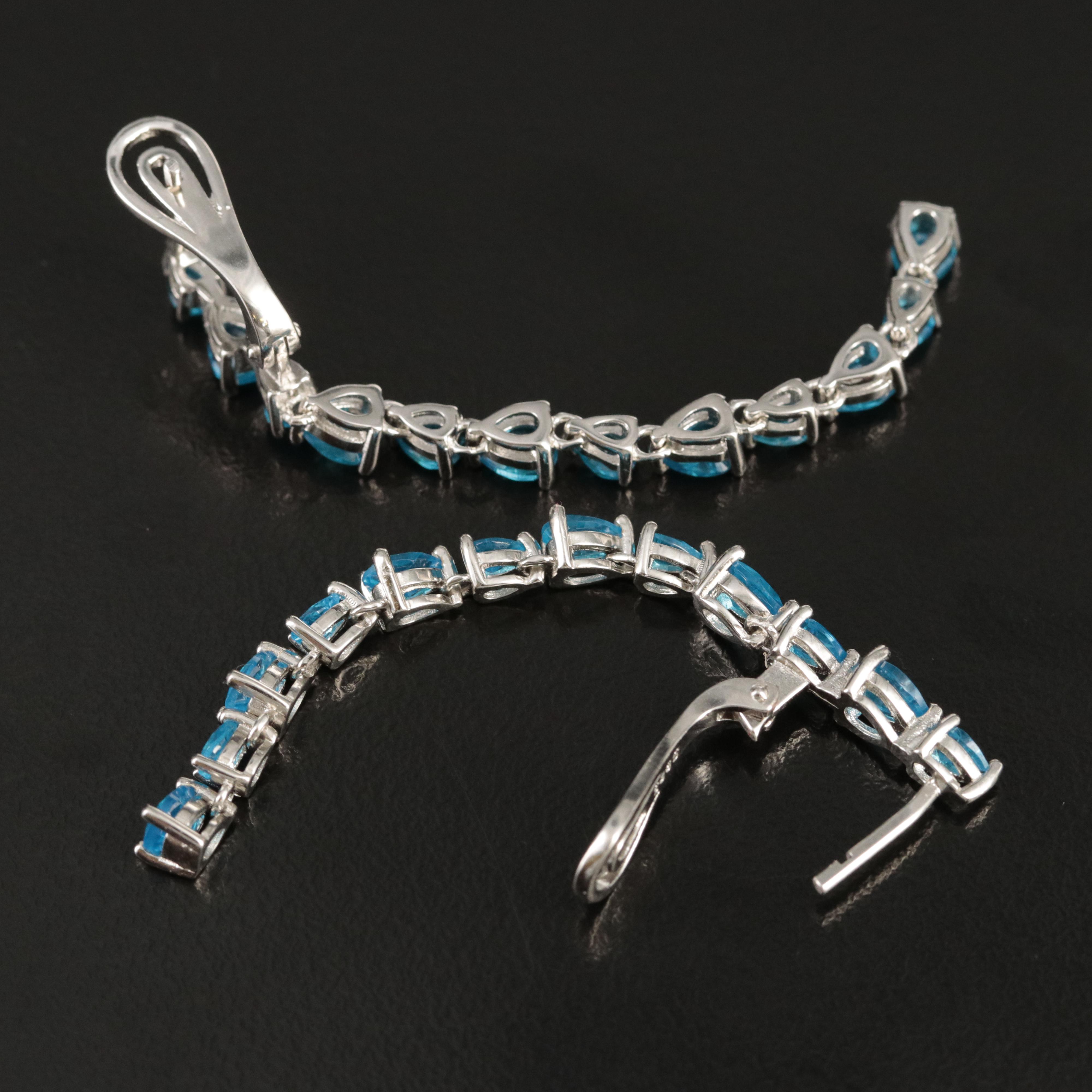 Sterling Apatite Earrings