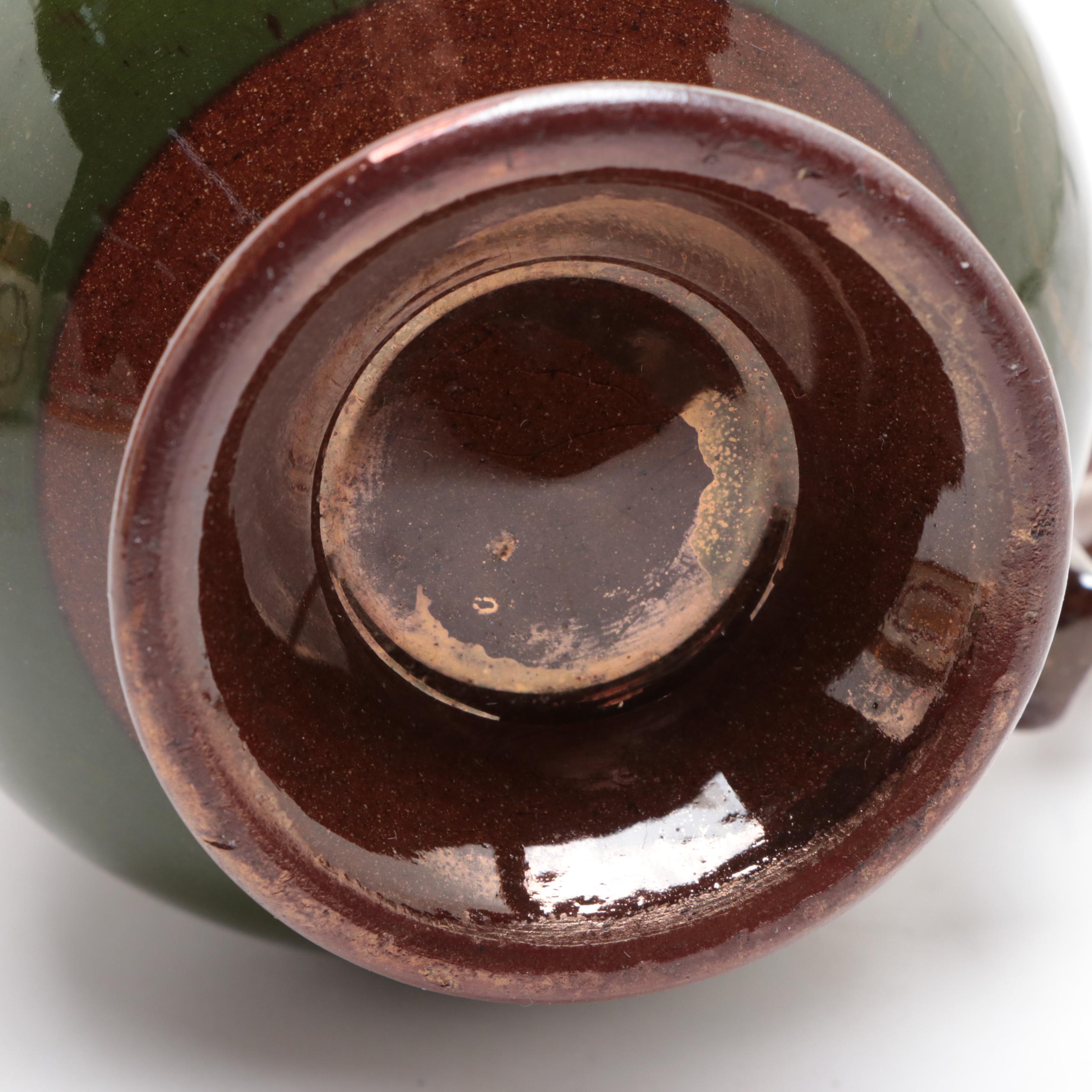 Wade Pottery with Other Copper Luster Pitchers and Creamer