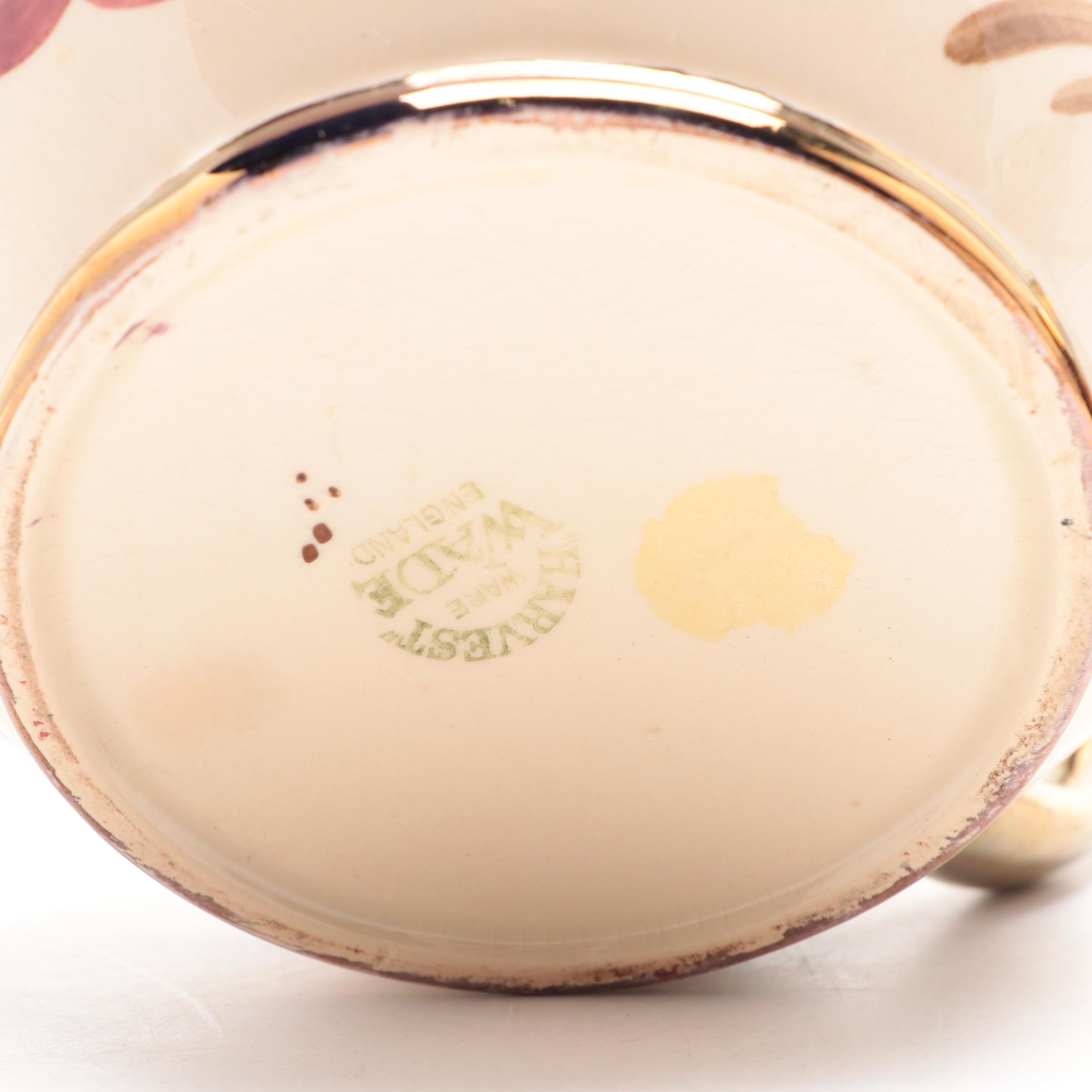 Wade Pottery with Other Copper Luster Pitchers and Creamer