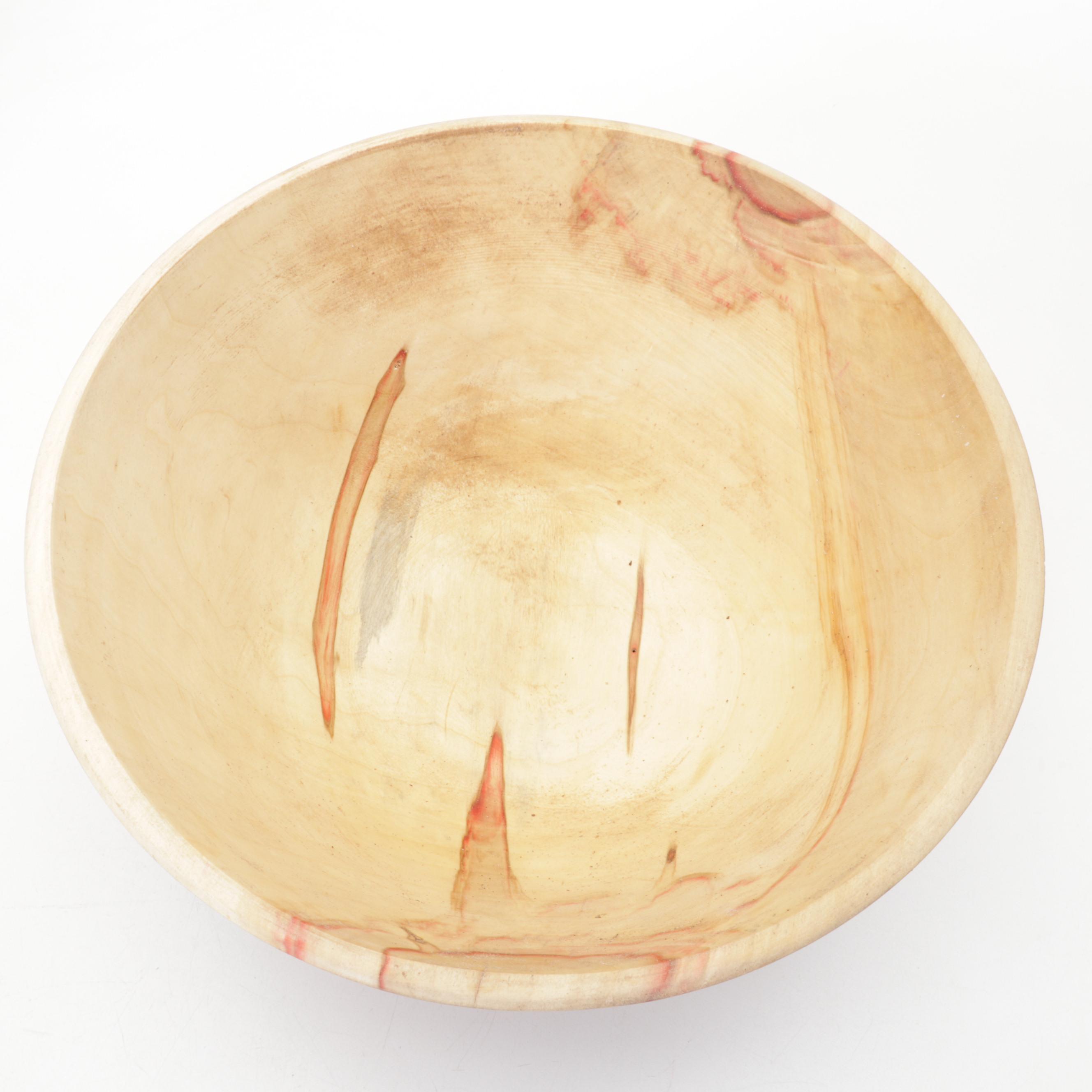 Jim Eliopulos Turned and Live Edge Box Elder Bowls and Hand-Painted Mallard Art