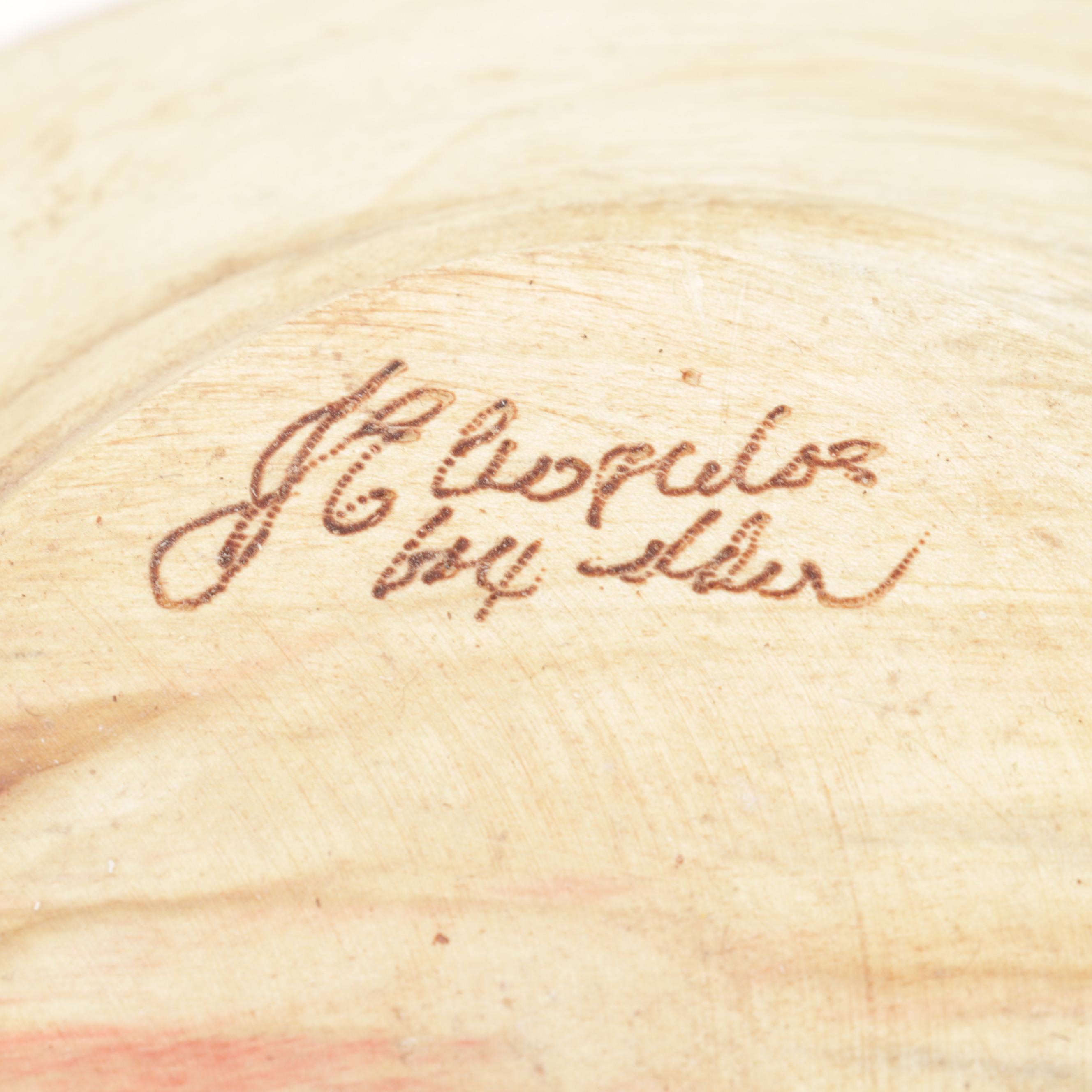 Jim Eliopulos Turned and Live Edge Box Elder Bowls and Hand-Painted Mallard Art