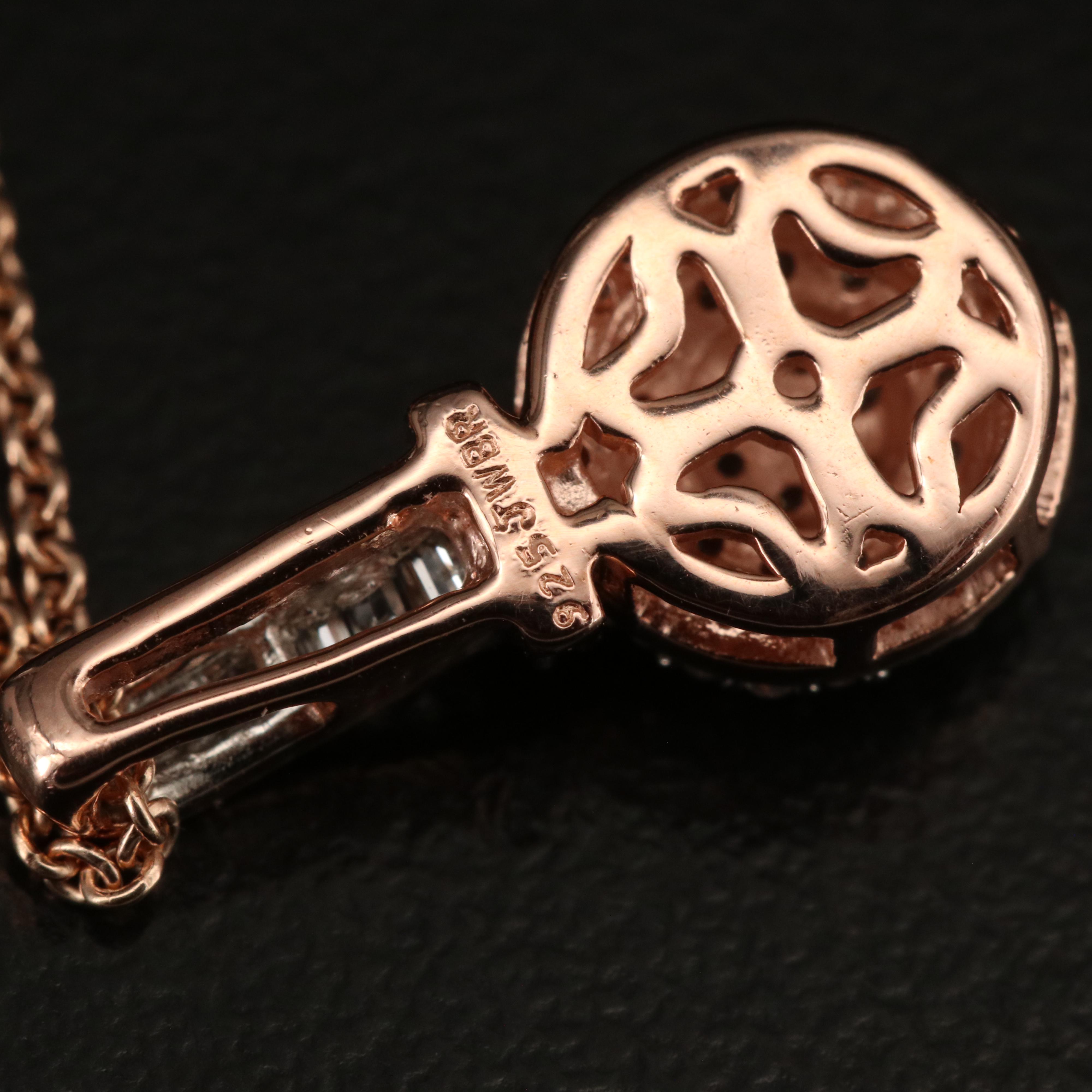 Sterling Diamond Pendant Necklace