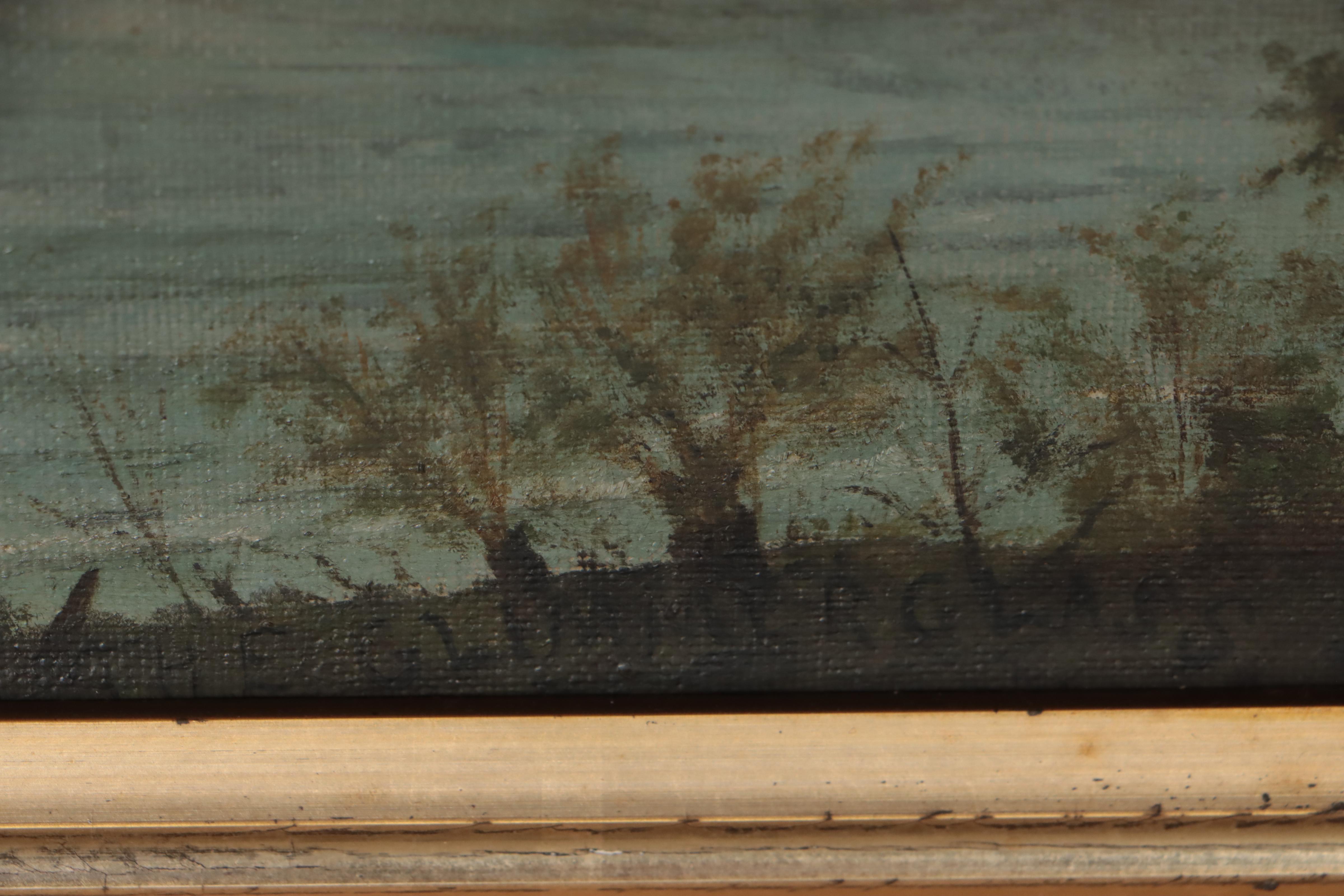 Hudson River School Oil Painting of Otsego Lake, Late 19th Century