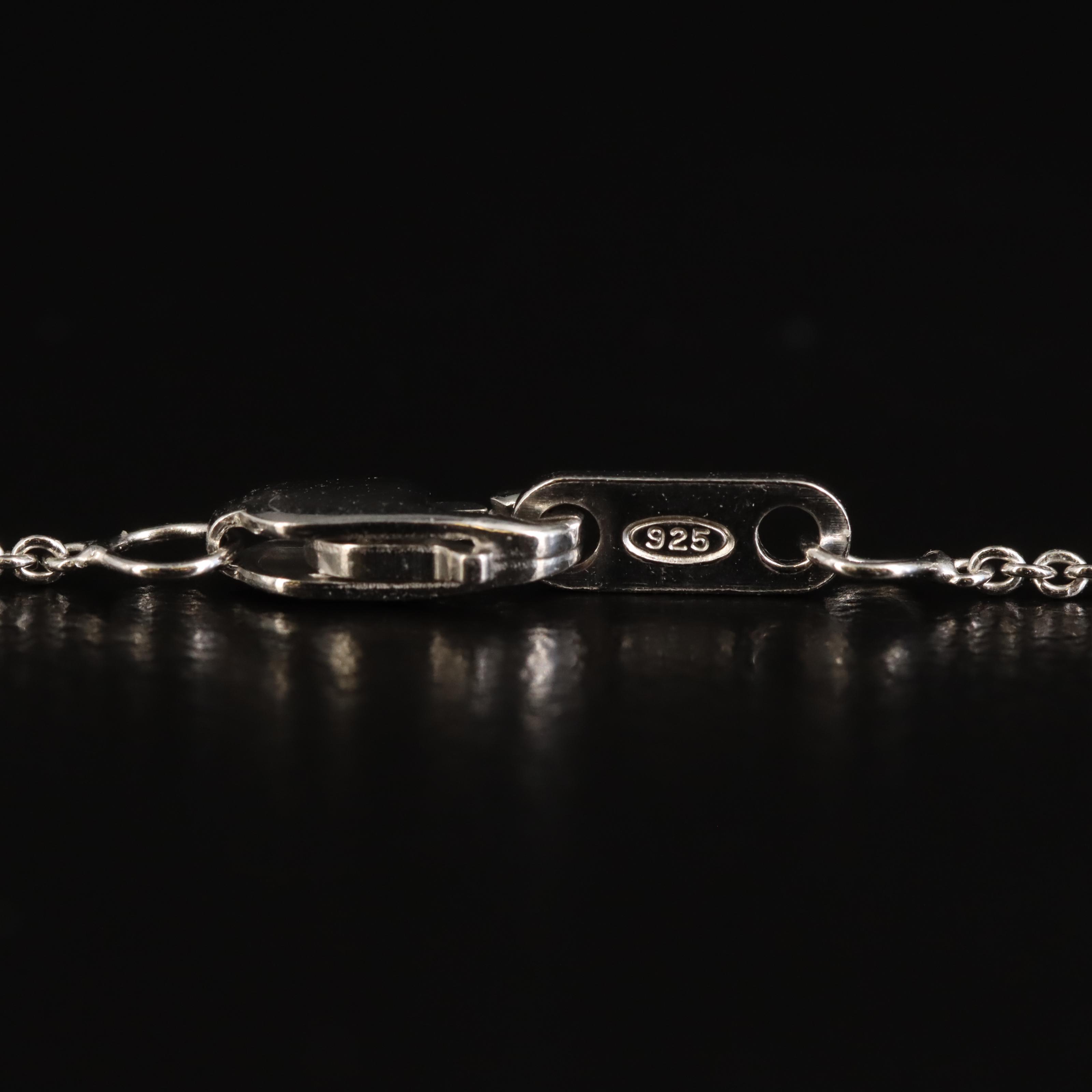 Sterling Diamond Heart Pendant Necklace