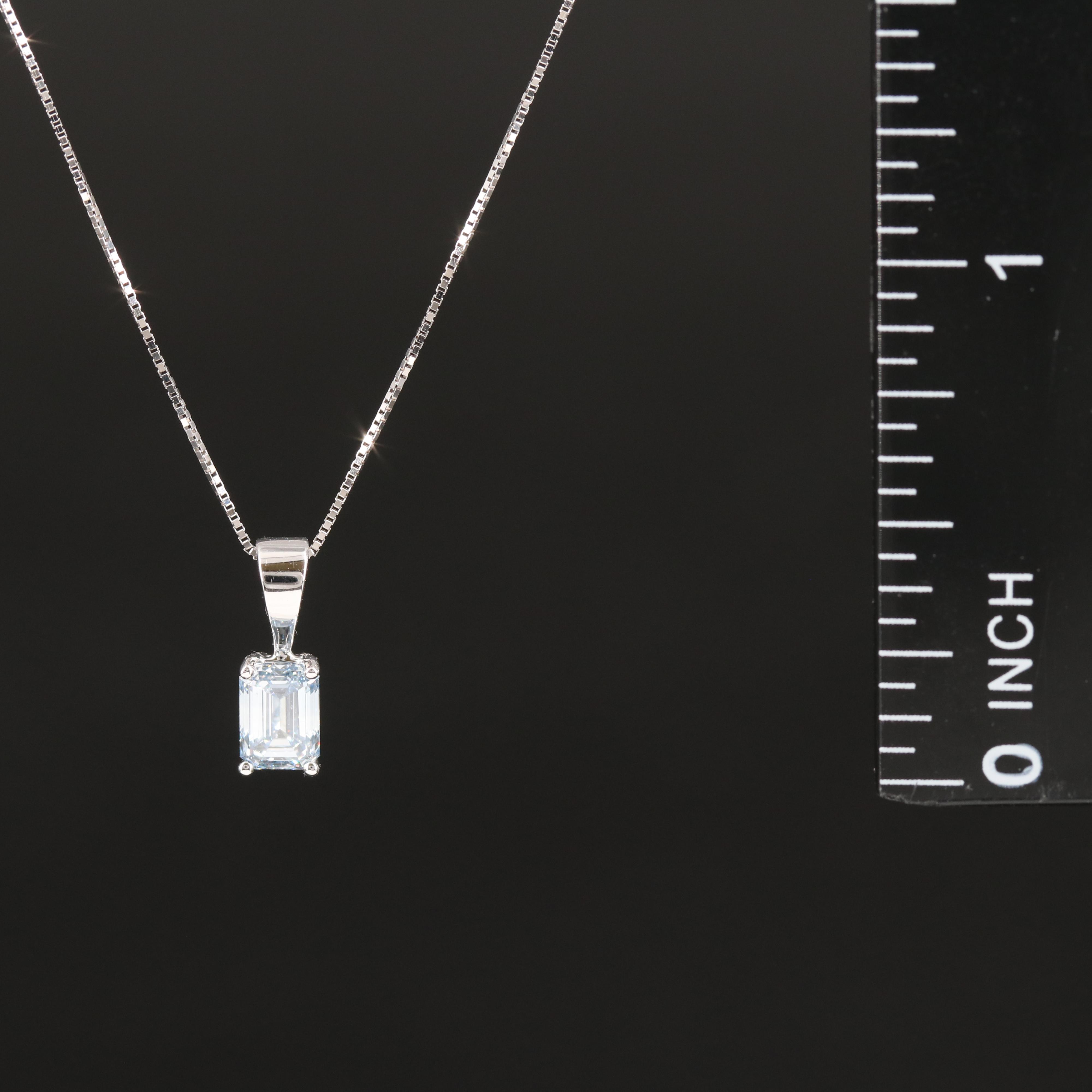 14K 0.53 CT Lab Grown Diamond Solitaire Pendant Necklace