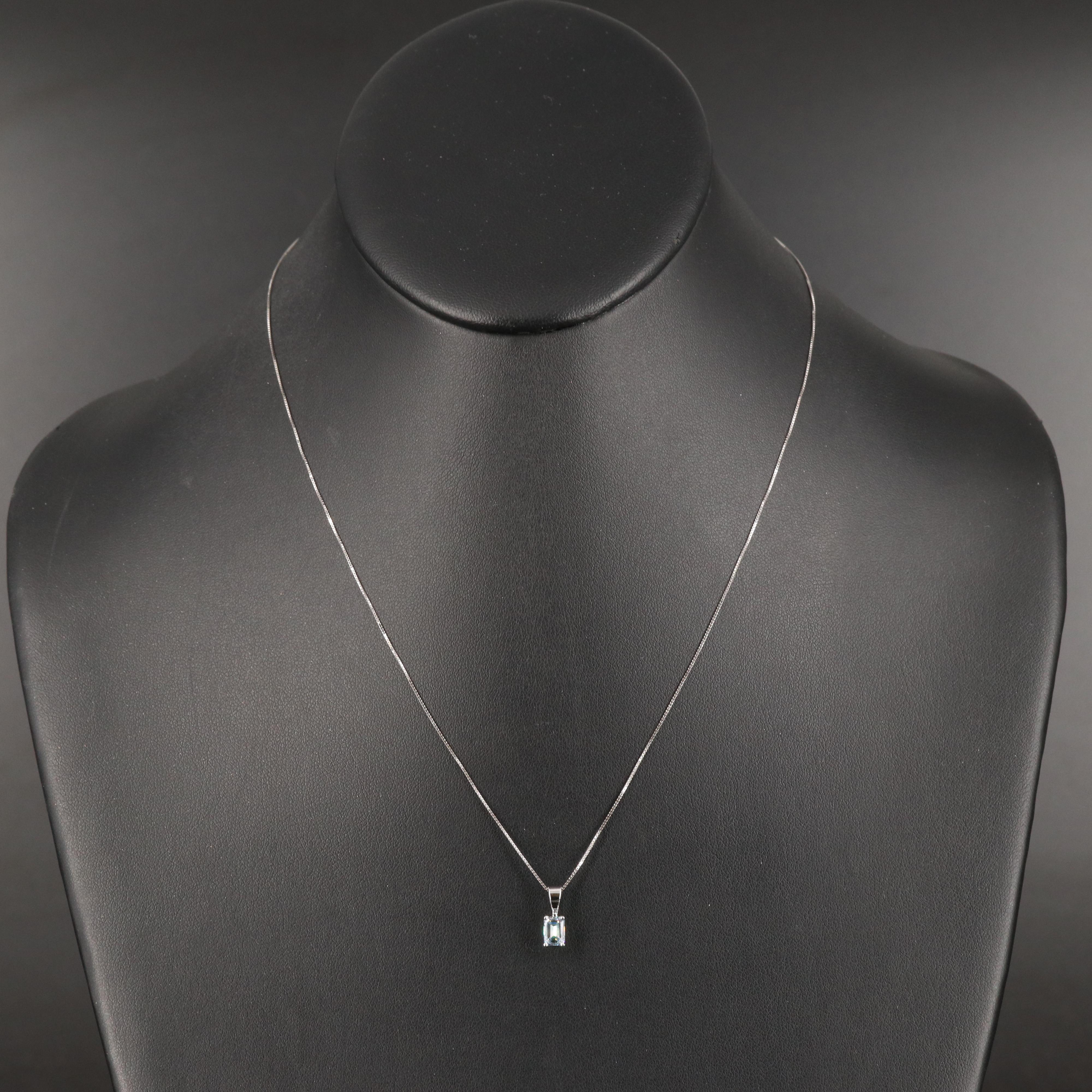 14K 0.53 CT Lab Grown Diamond Solitaire Pendant Necklace