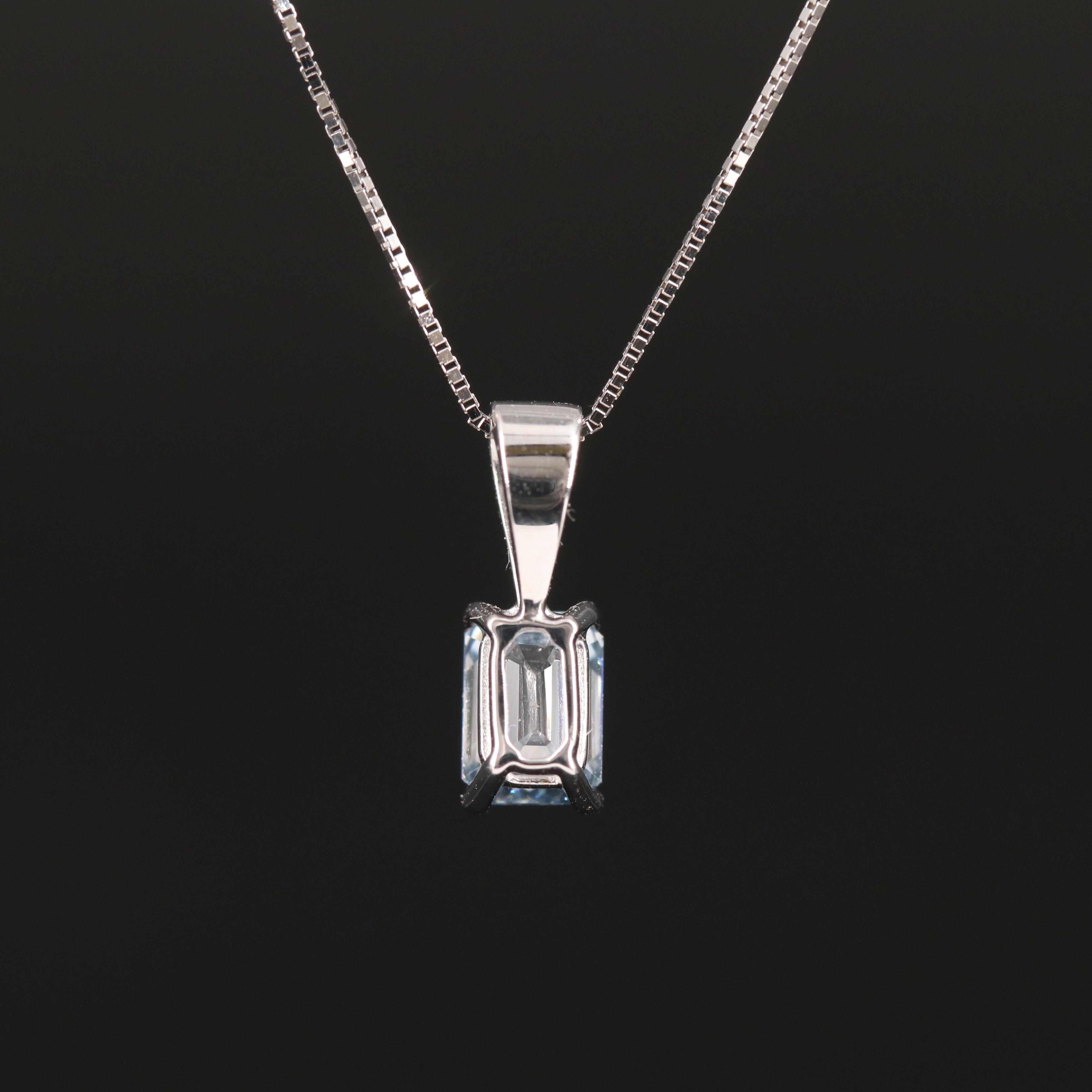 14K 0.53 CT Lab Grown Diamond Solitaire Pendant Necklace