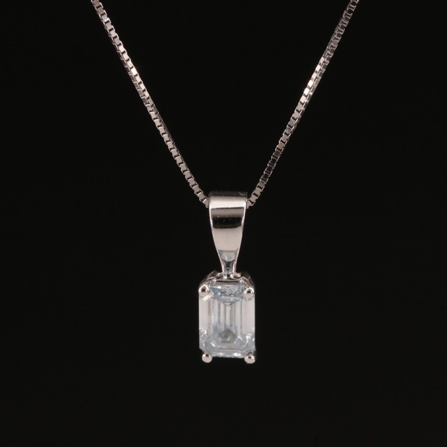 14K 0.44 CT Lab Grown Diamond Pendant Necklace