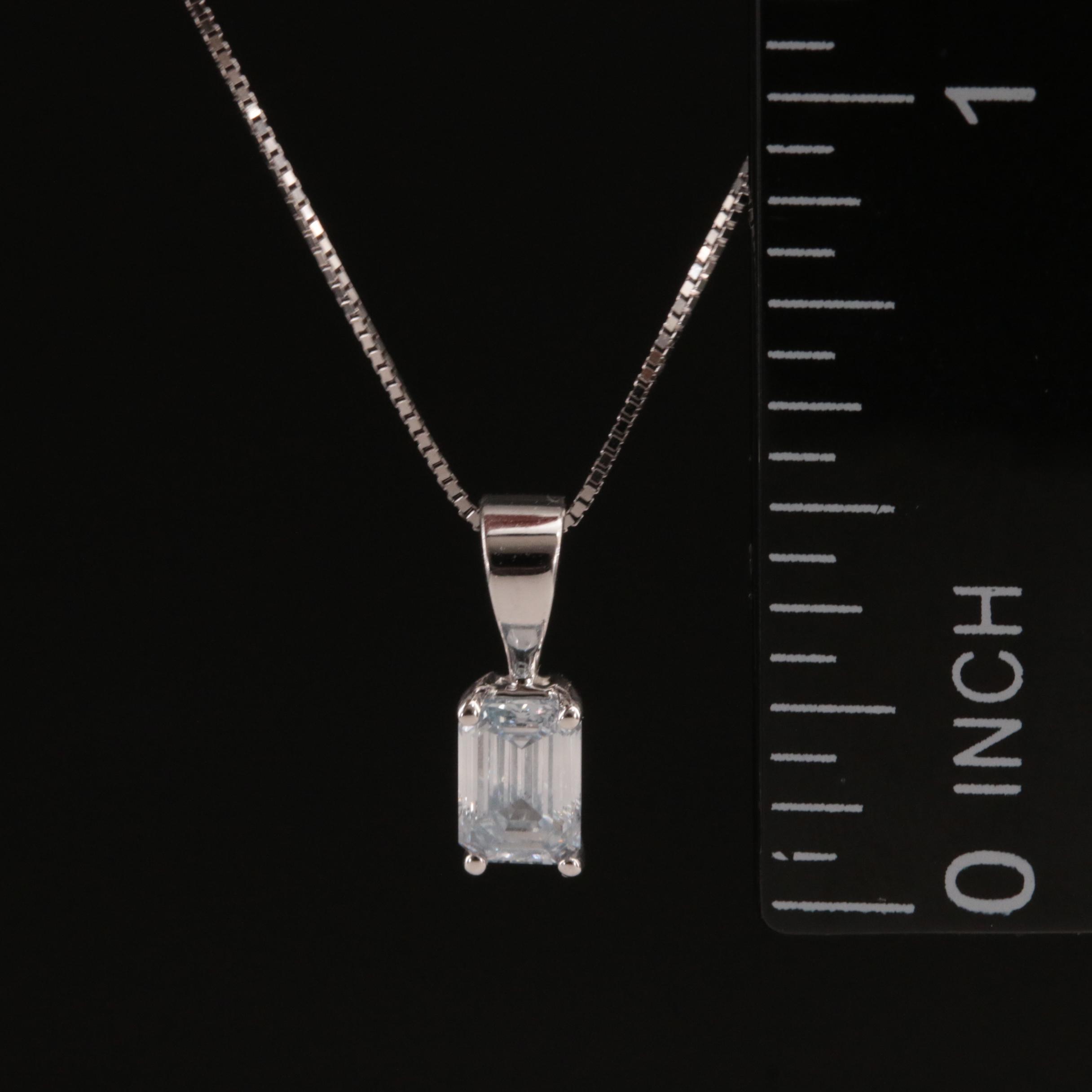 14K 0.44 CT Lab Grown Diamond Pendant Necklace