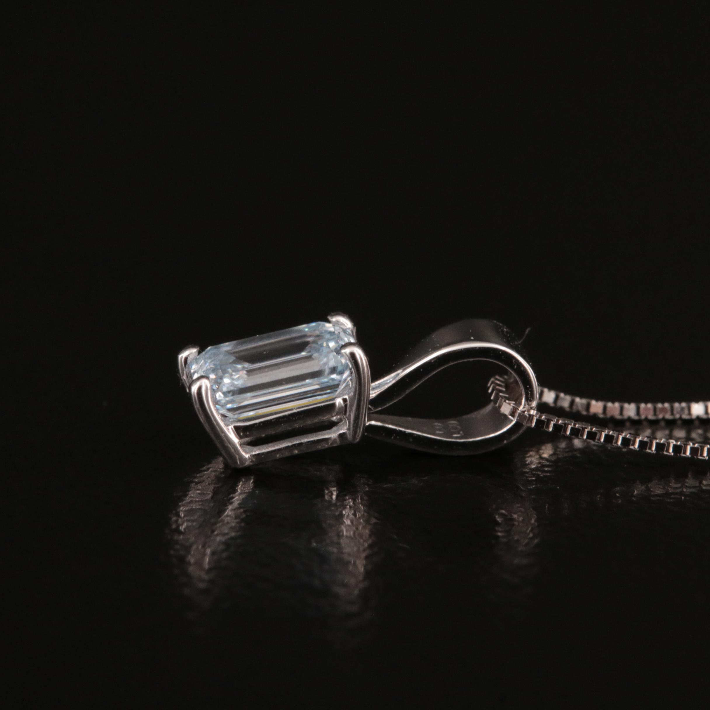 14K 0.44 CT Lab Grown Diamond Pendant Necklace