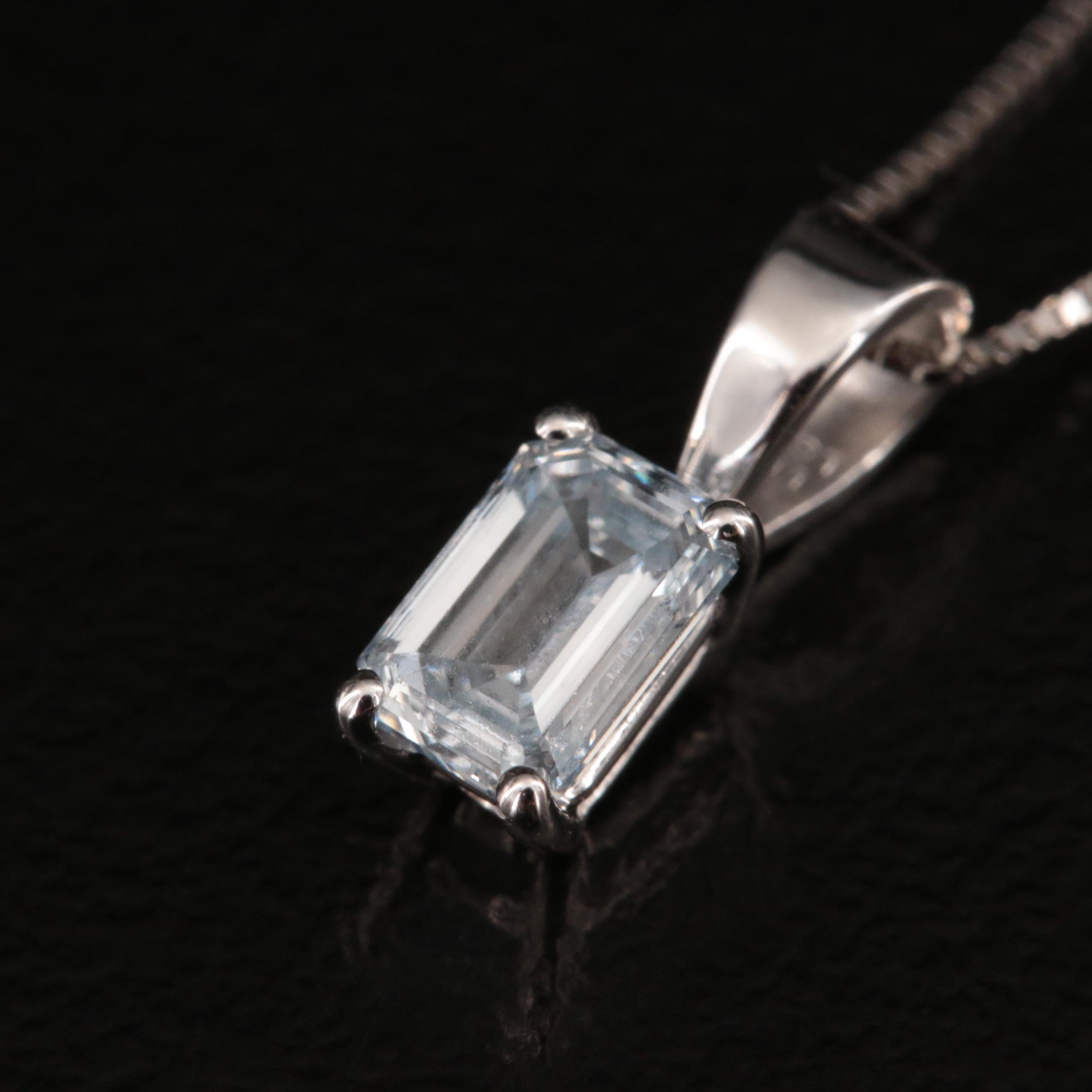 14K 0.44 CT Lab Grown Diamond Pendant Necklace
