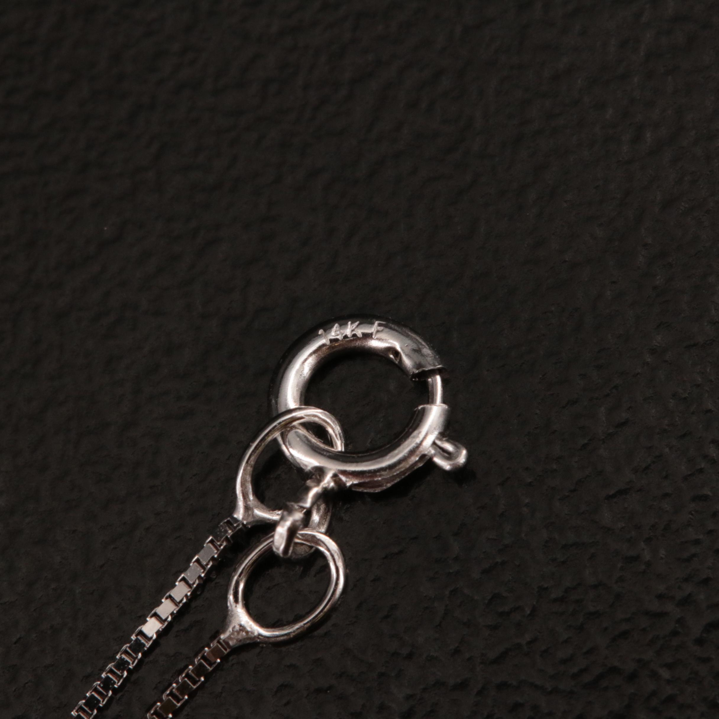 14K 0.44 CT Lab Grown Diamond Pendant Necklace