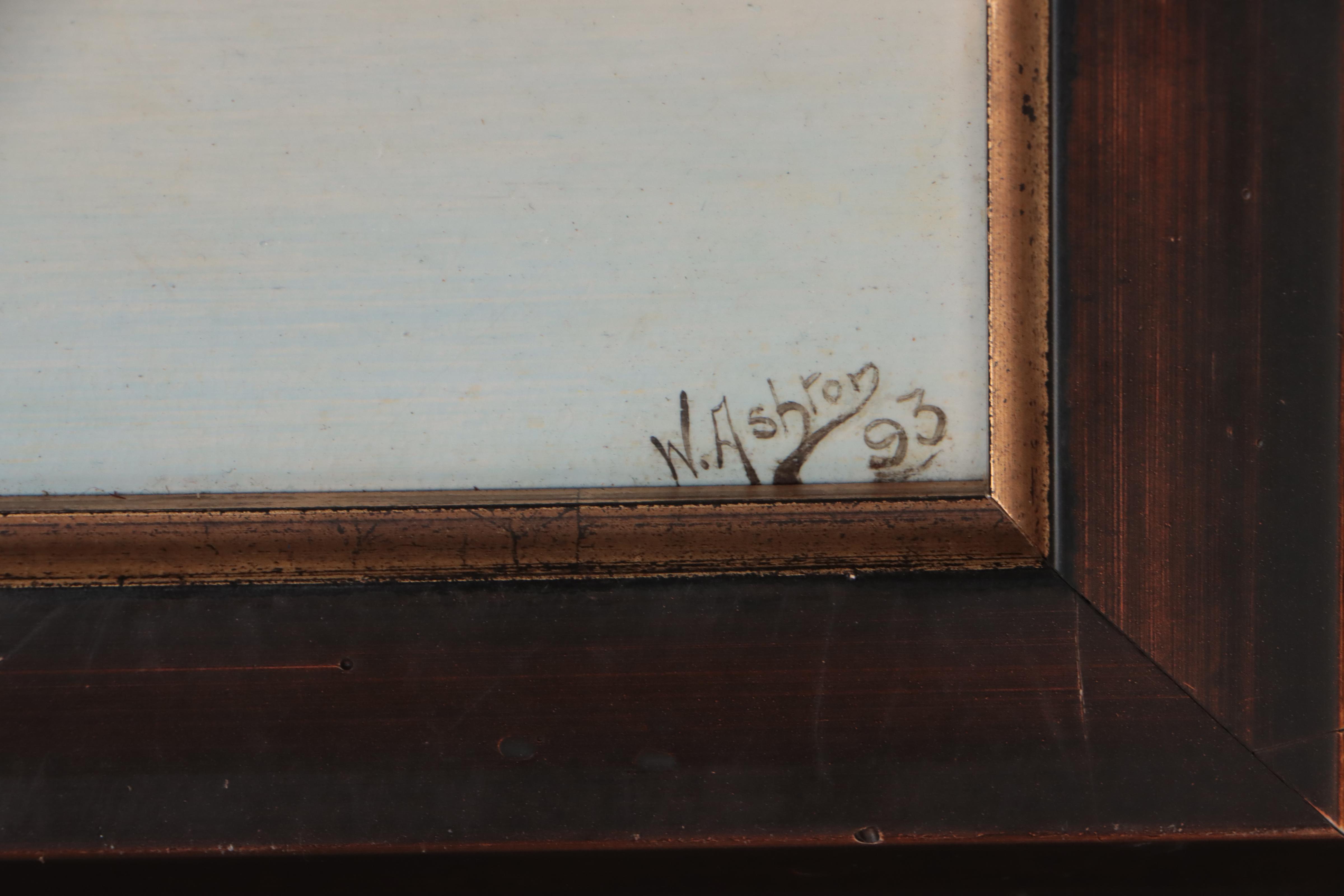 W. Ashton Southern Coastal Landscape Oil Painting, 1993