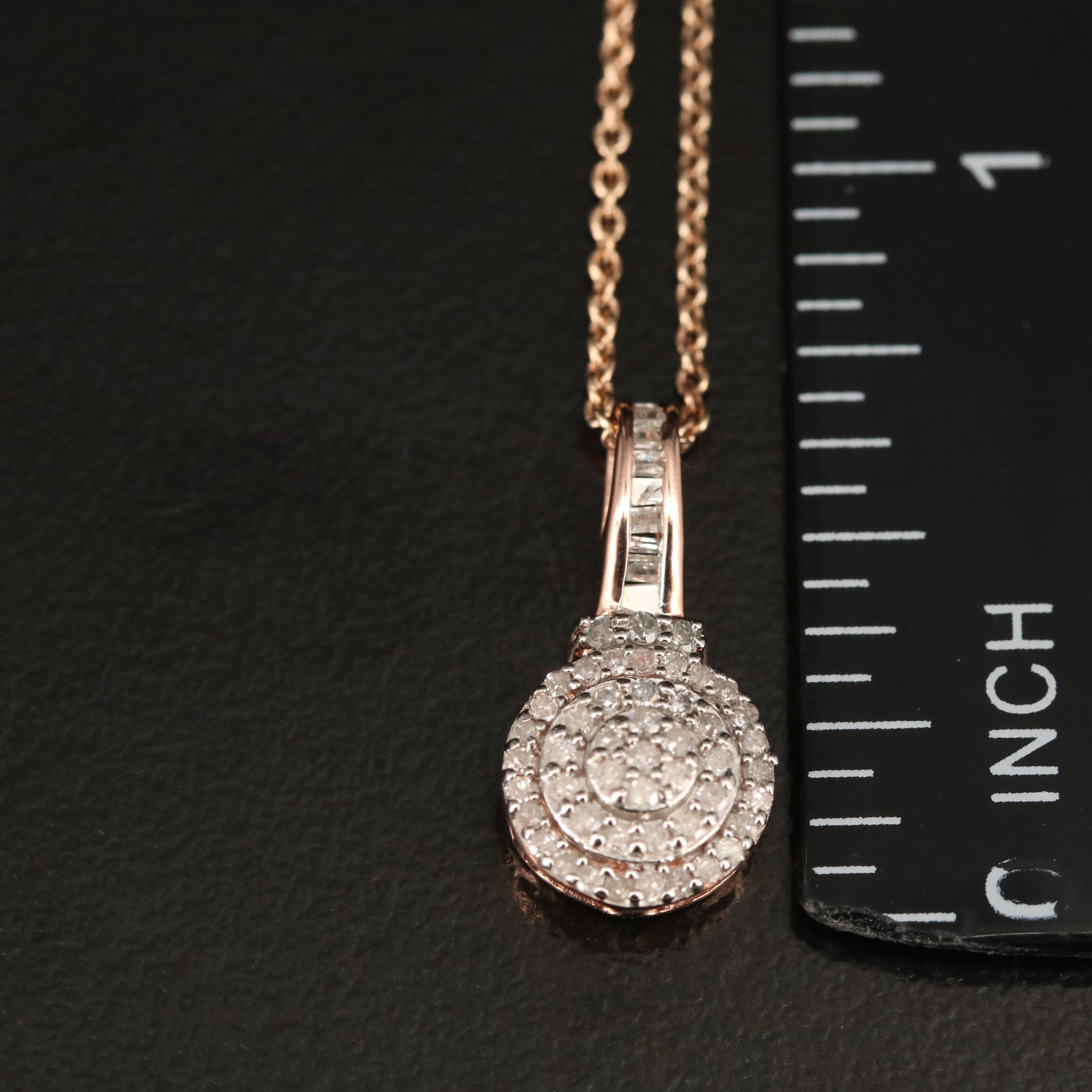 Sterling Diamond Pendant Necklace
