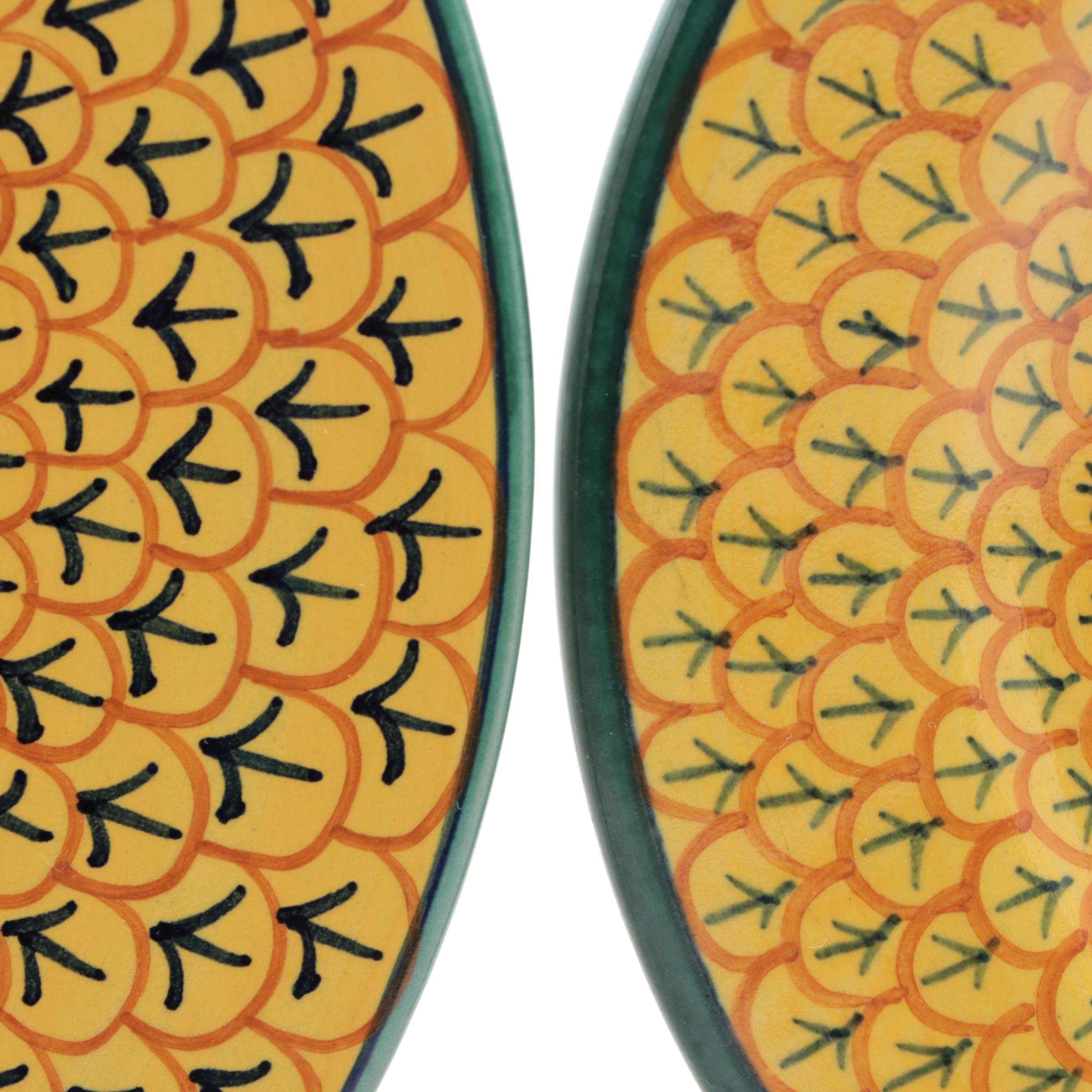 Two Geribi of Deruta Italian Majolica Earthenware Plates