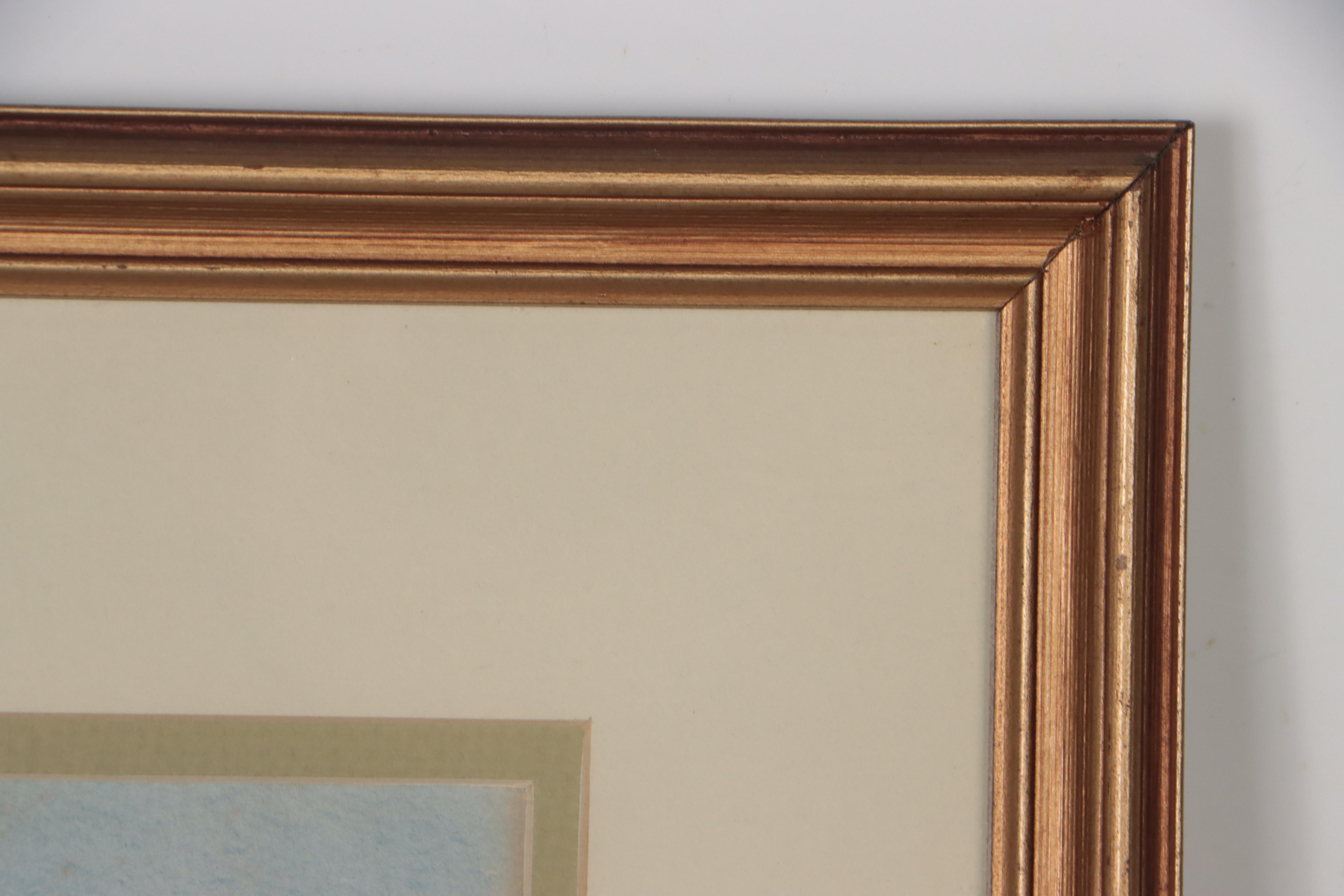 Watercolor Painting of Harbor Scene, 1899