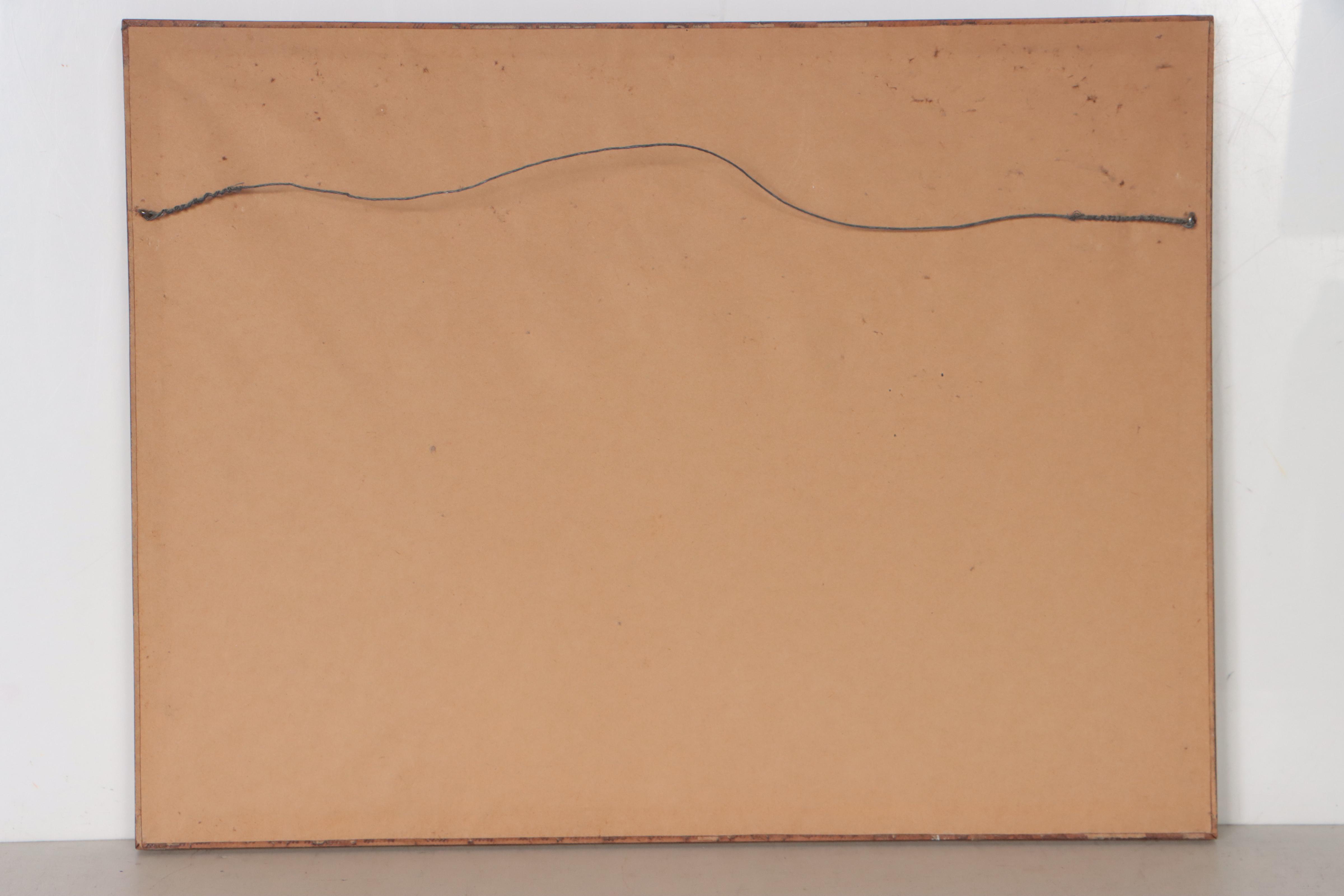 Watercolor Painting of Harbor Scene, 1899