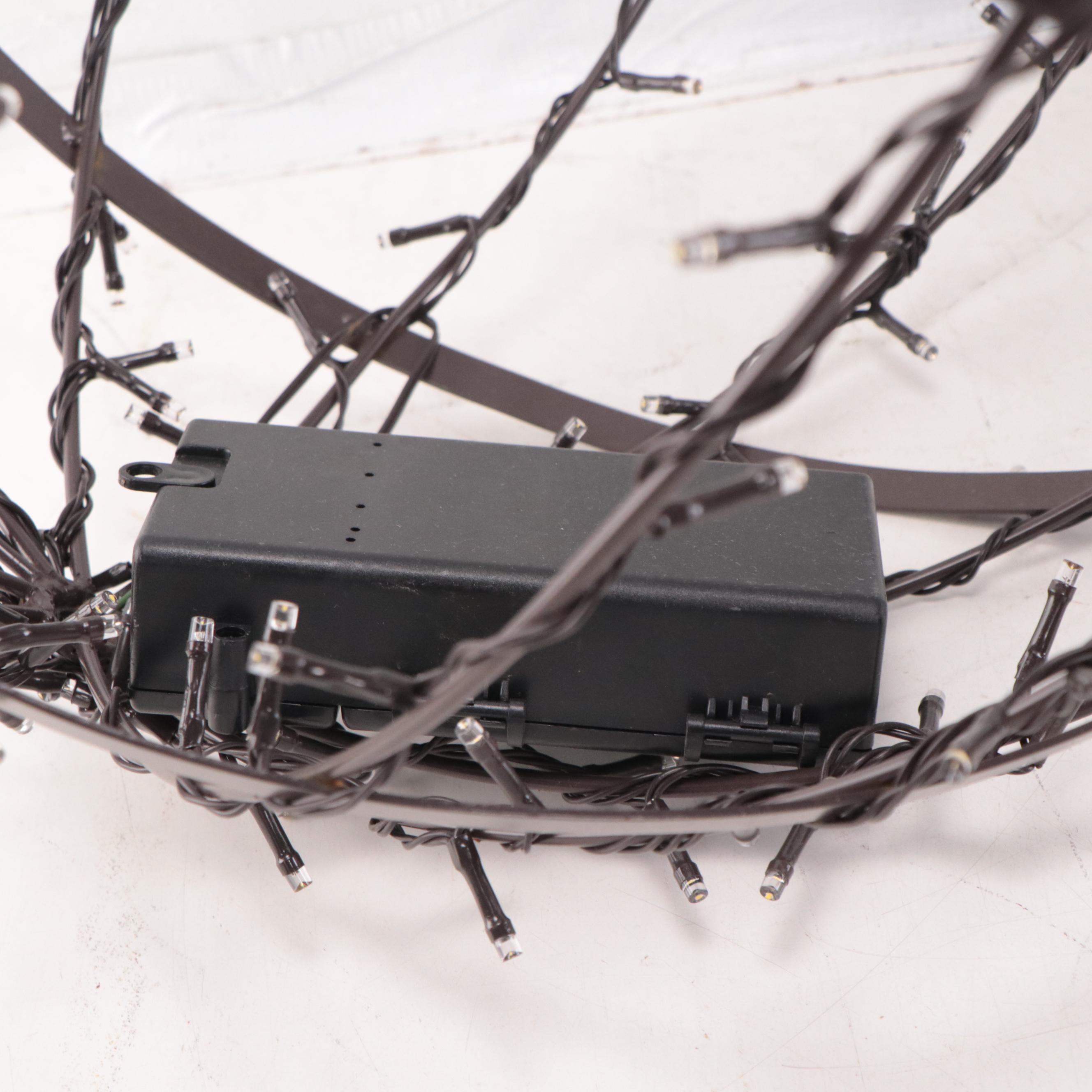 Illuminated LED Wrapped Openwork Orbs