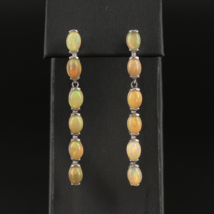 Sterling Opal Earrings