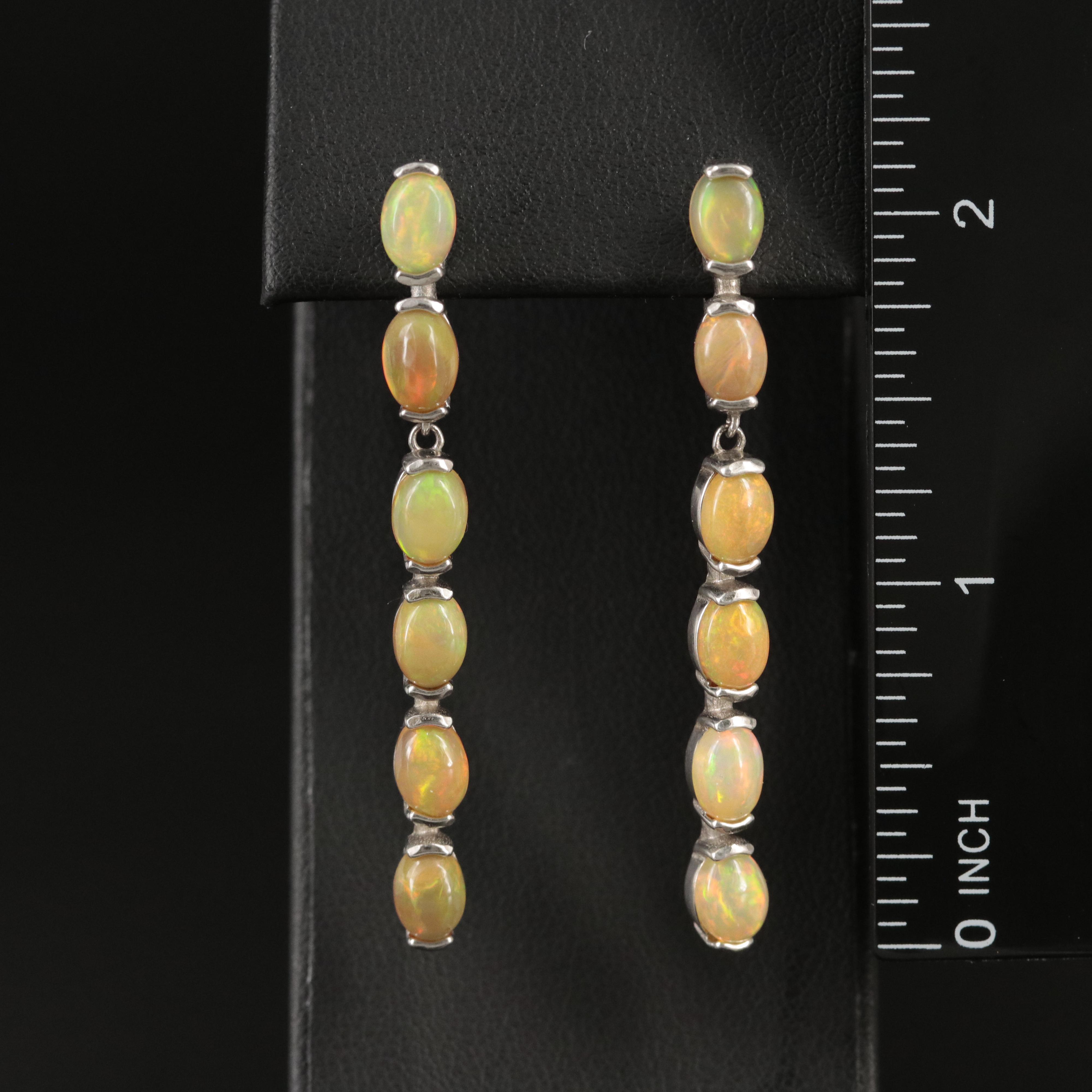 Sterling Opal Earrings