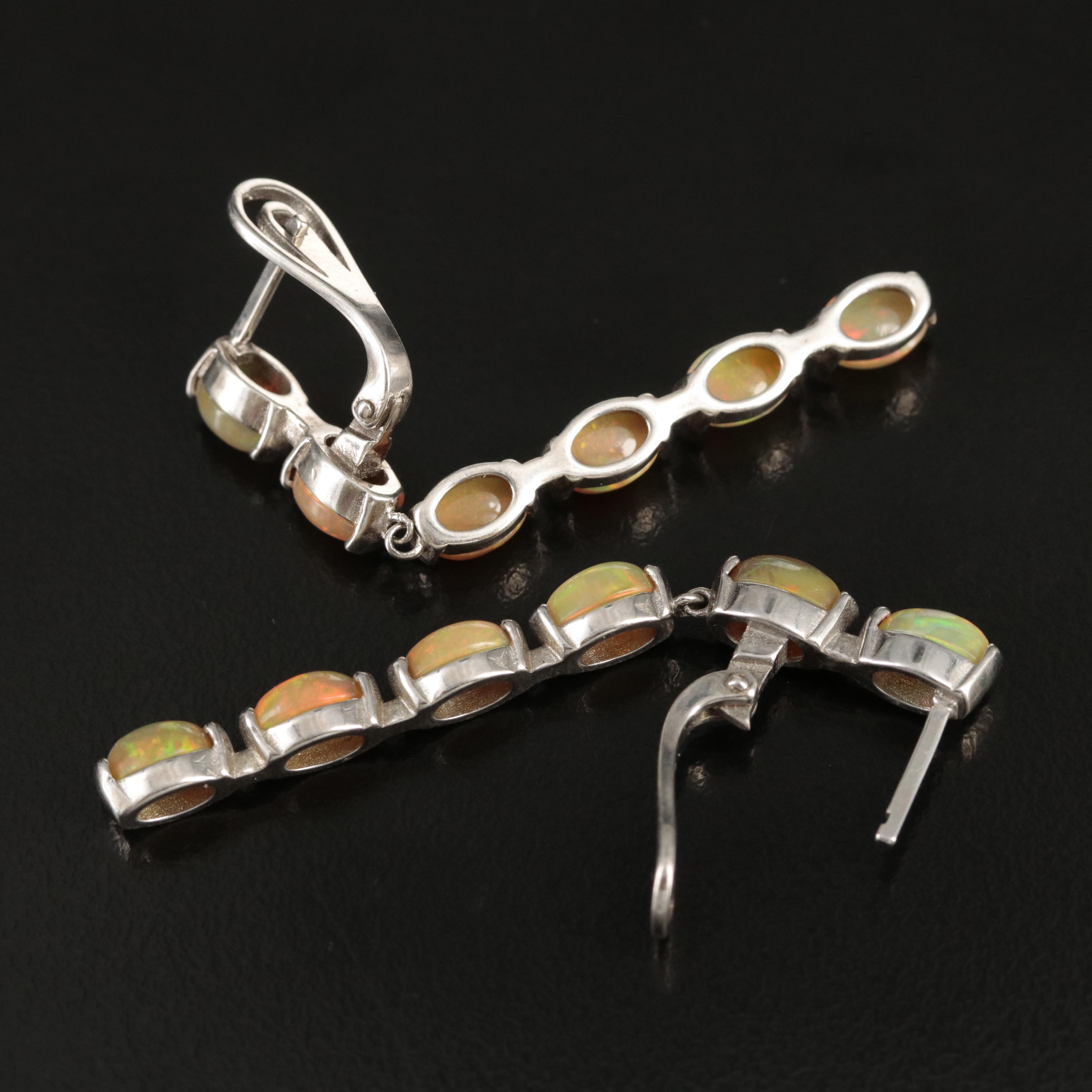 Sterling Opal Earrings