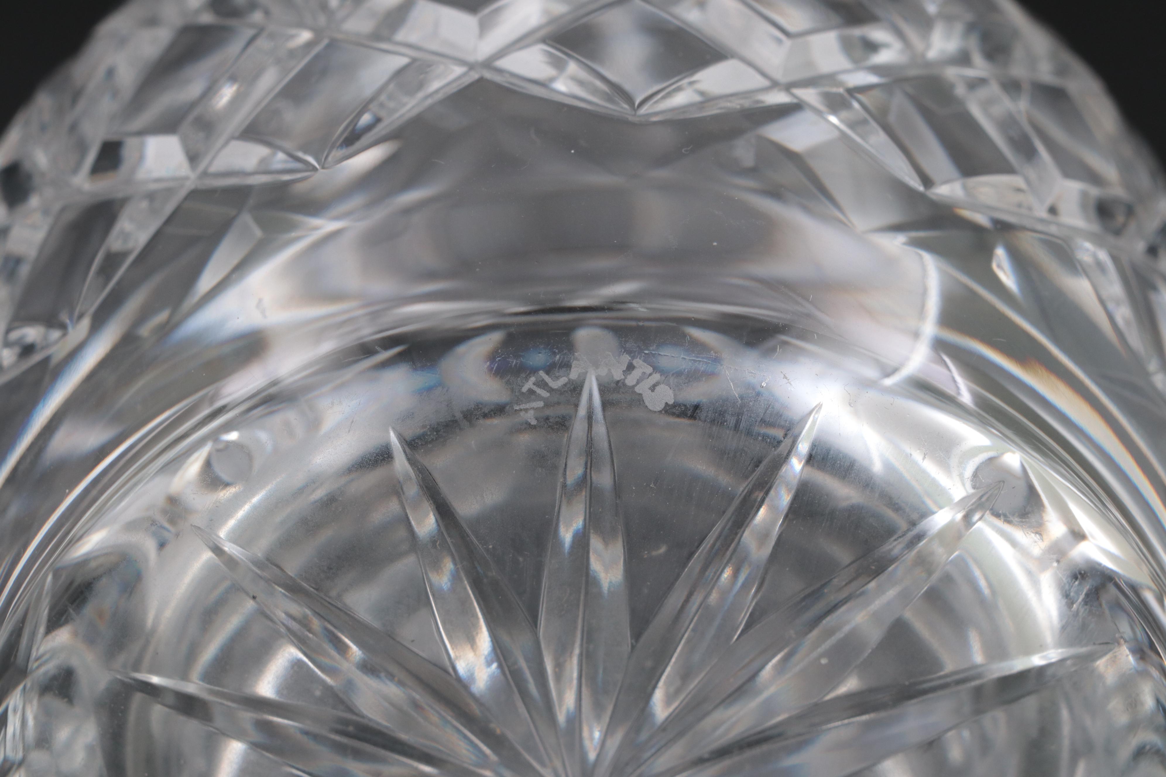 Baccarat "Embassy" and Other Crystal and Glass Decanters and Vanity Bottle