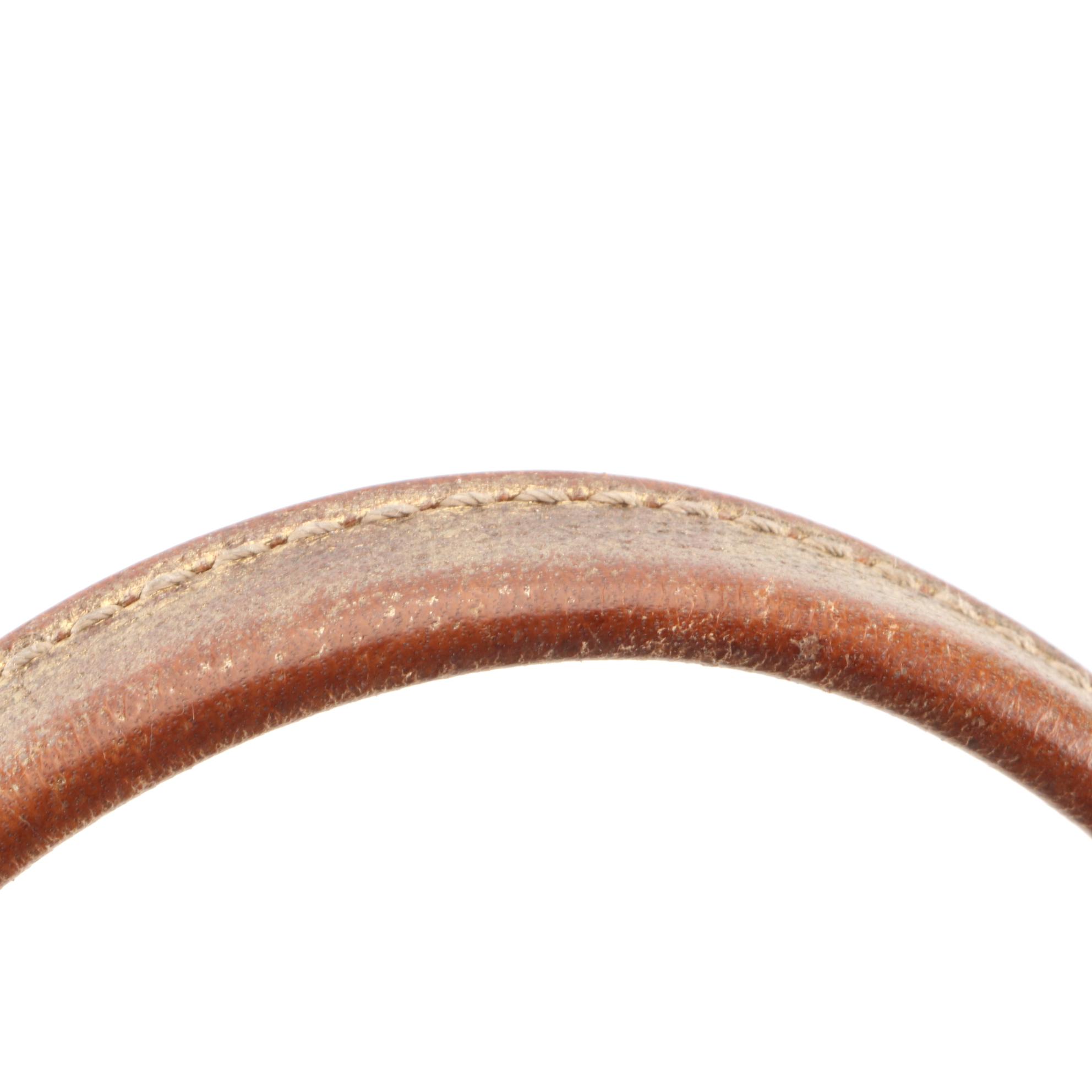 Gucci Princy Shoulder Bag in GG Canvas and Metallic Cingiale Leather