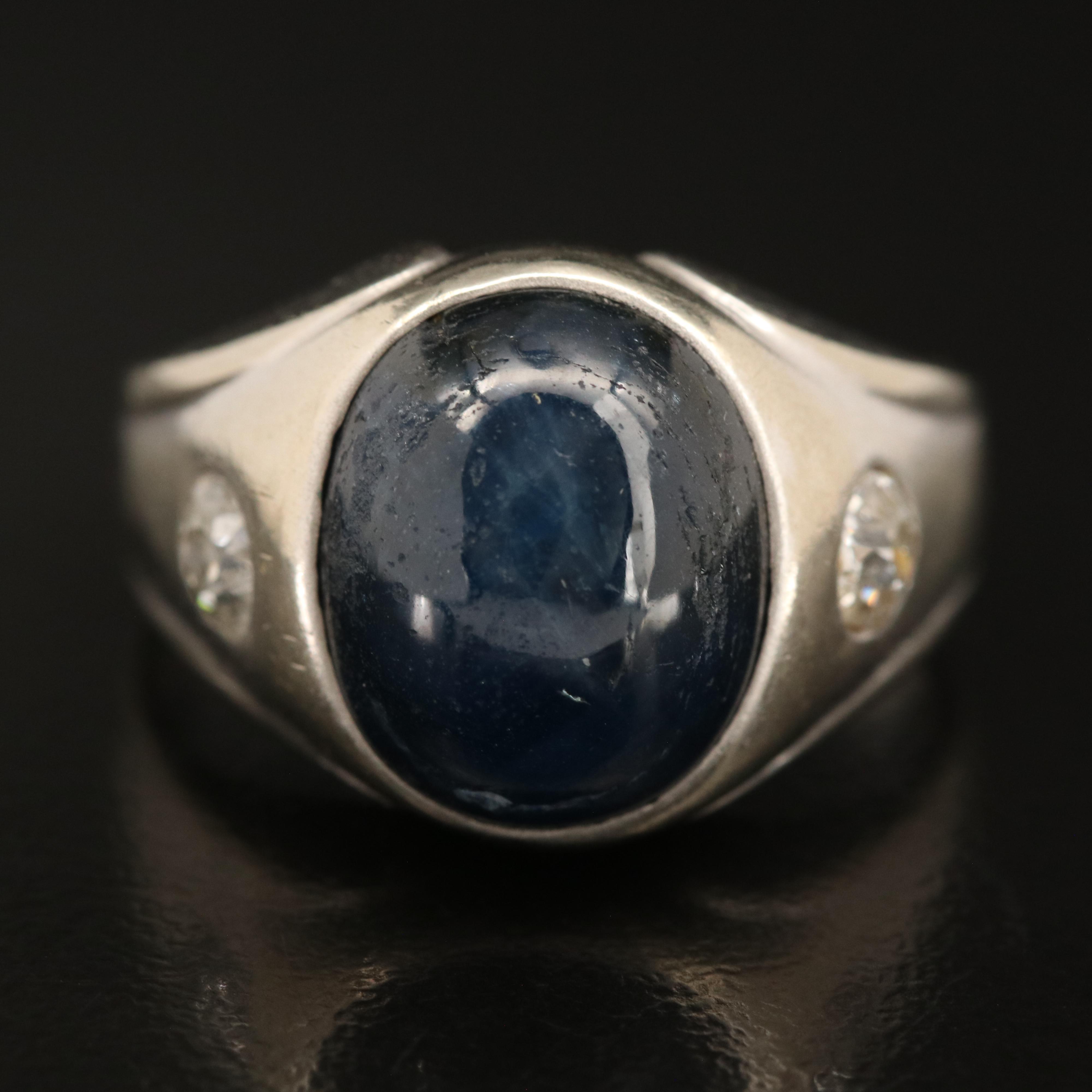 14K Sapphire and Diamond Ring