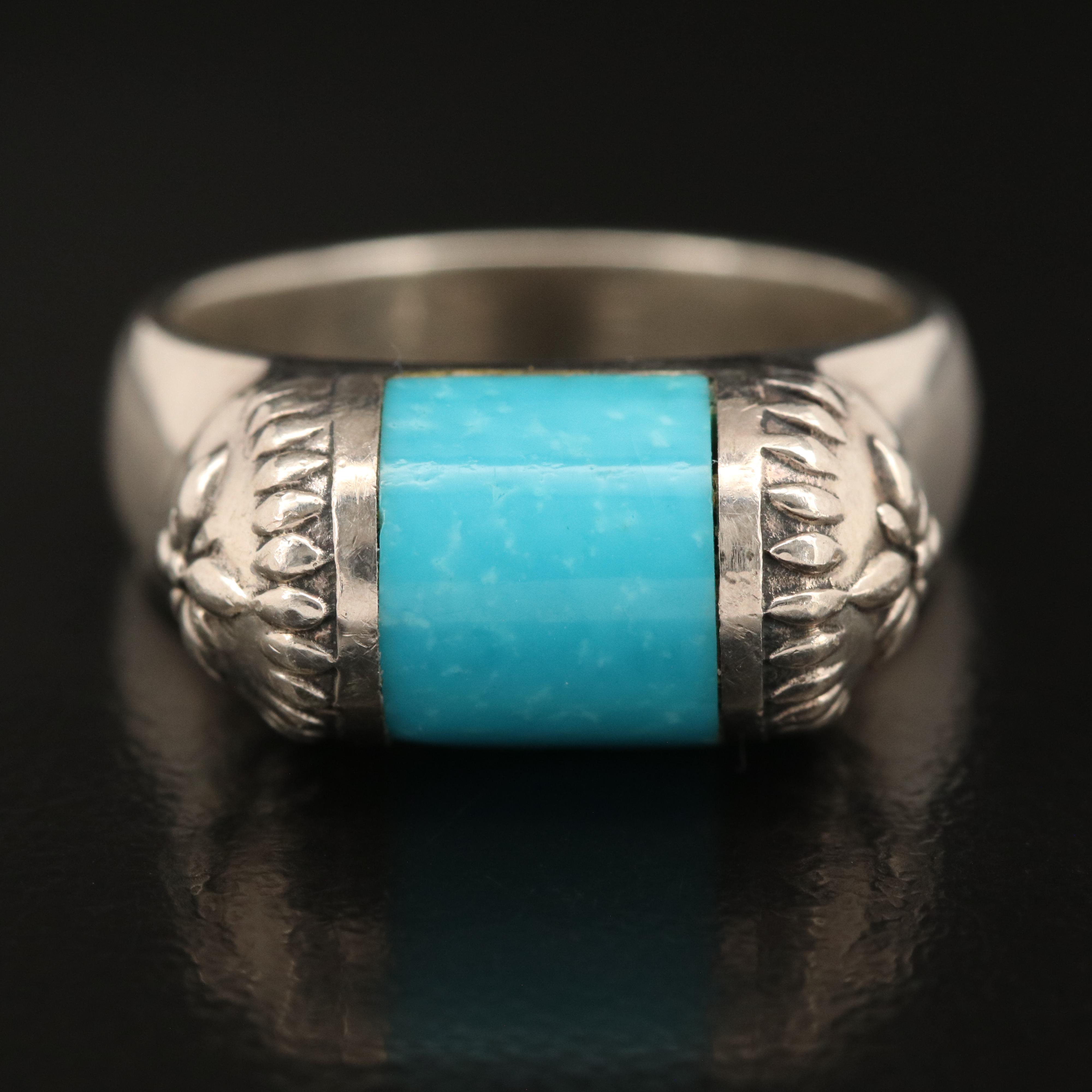 Relios Sterling Faux Turquoise Ring