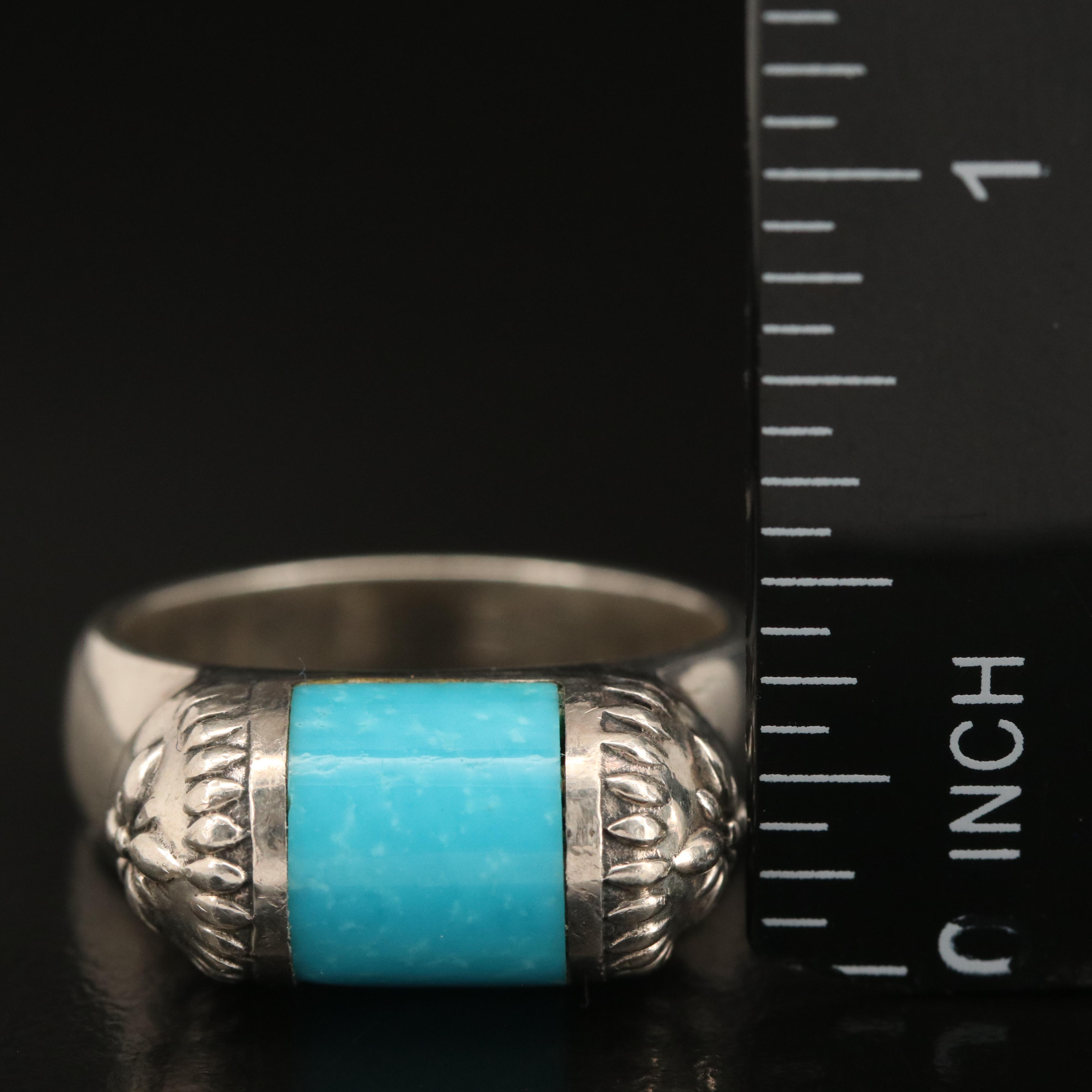 Relios Sterling Faux Turquoise Ring