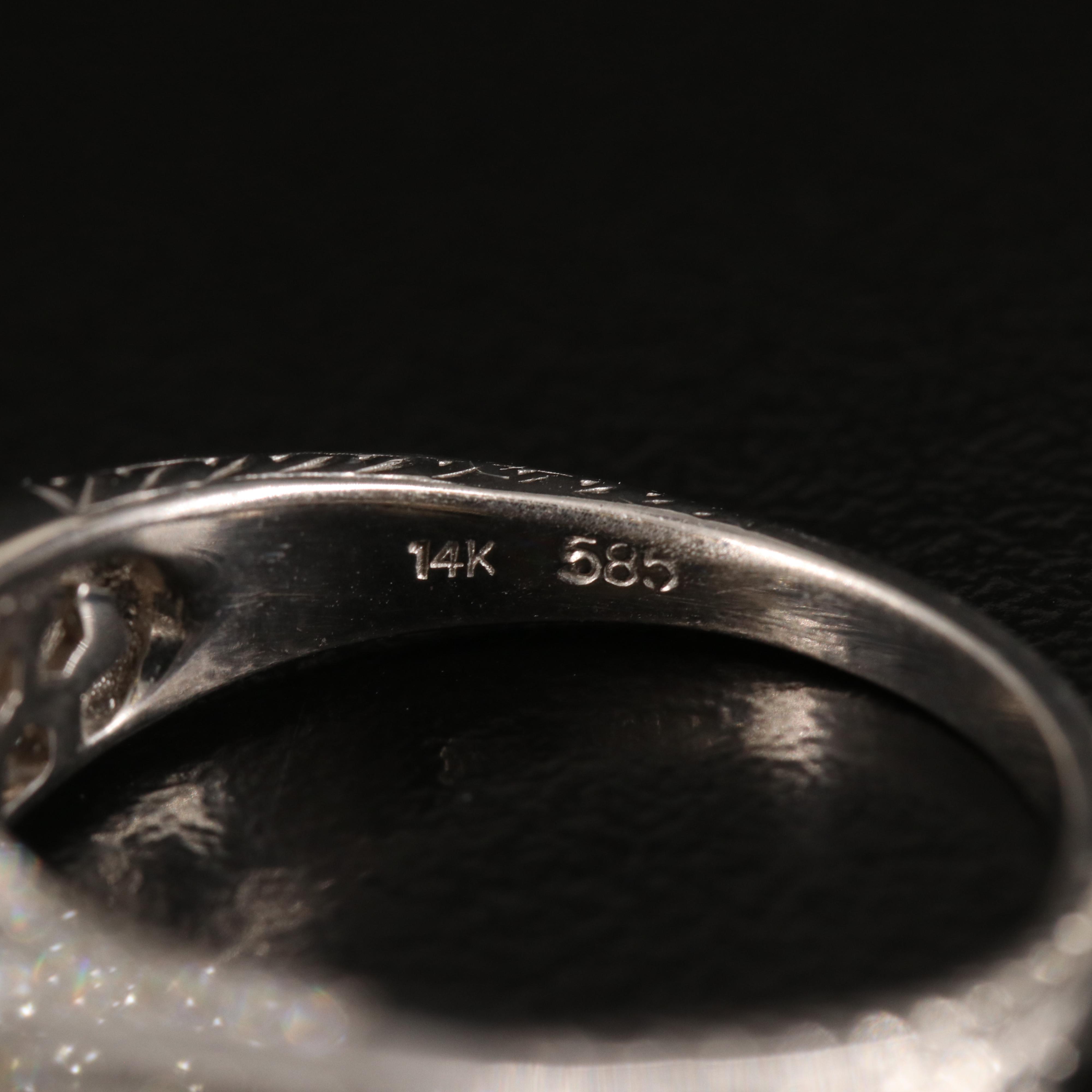 14K 1.00 CTW Diamond Semi Mount Ring