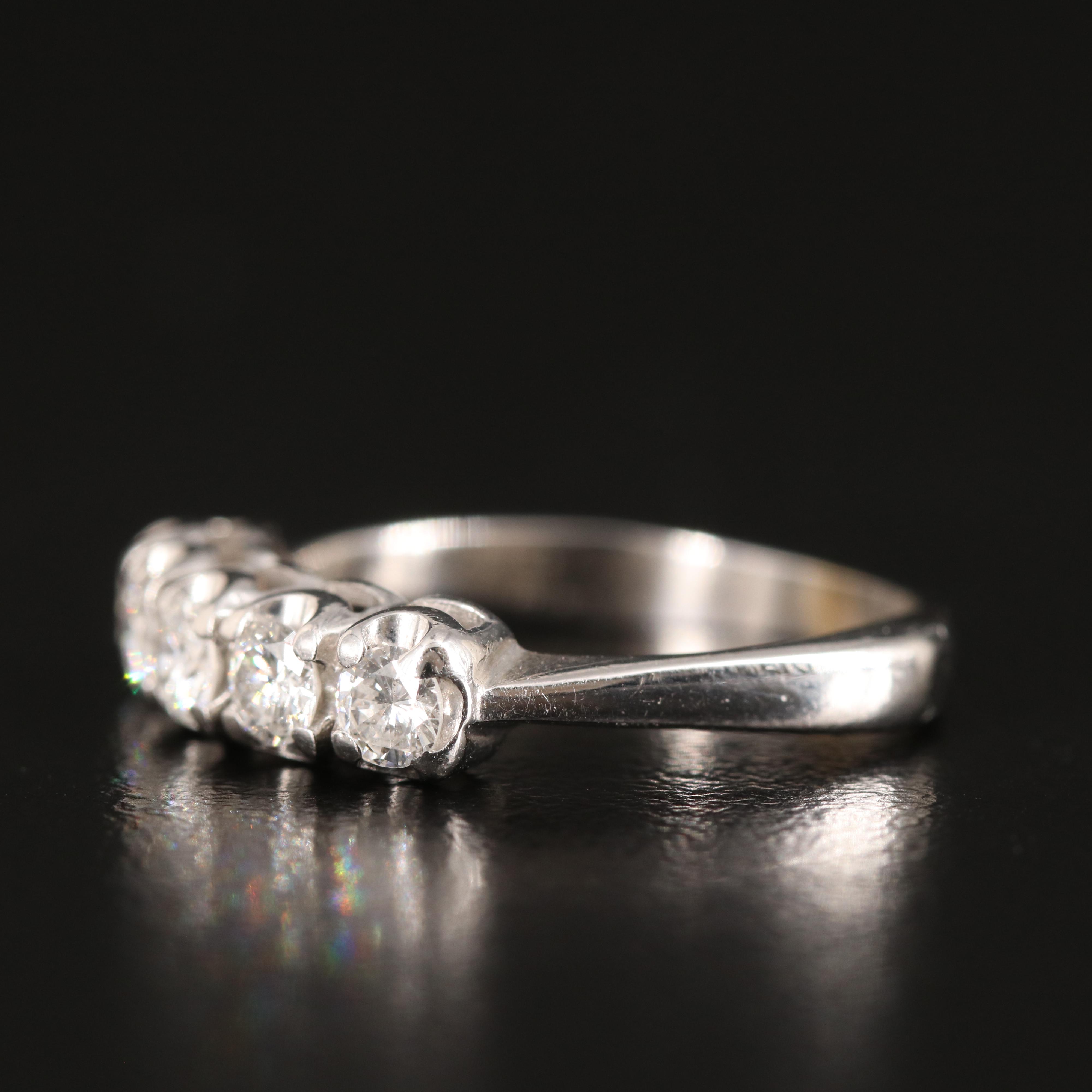 14K 0.70 CTW Diamond Five Stone Ring