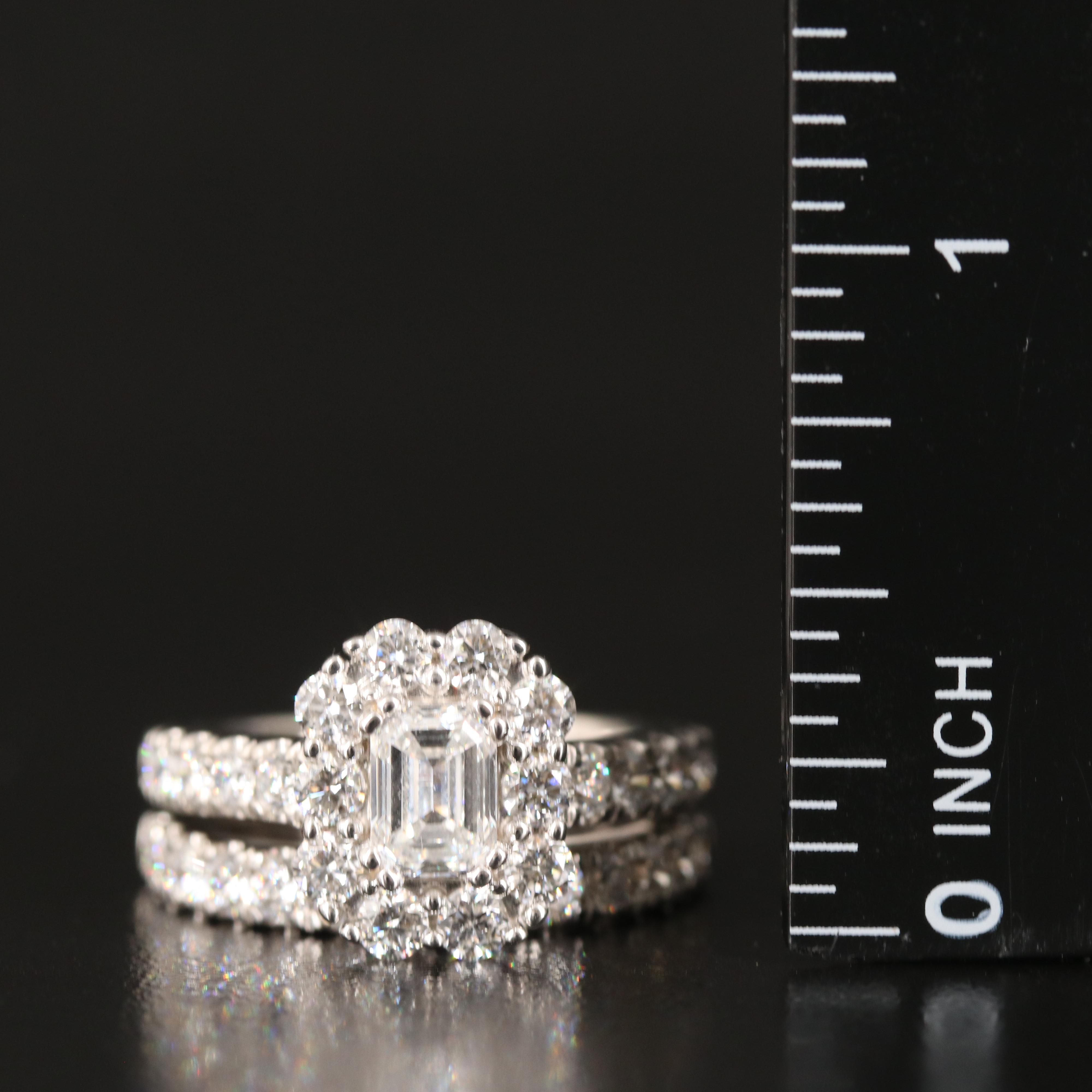 14K 2.98 CTW Lab Grown Diamond Ring and Band